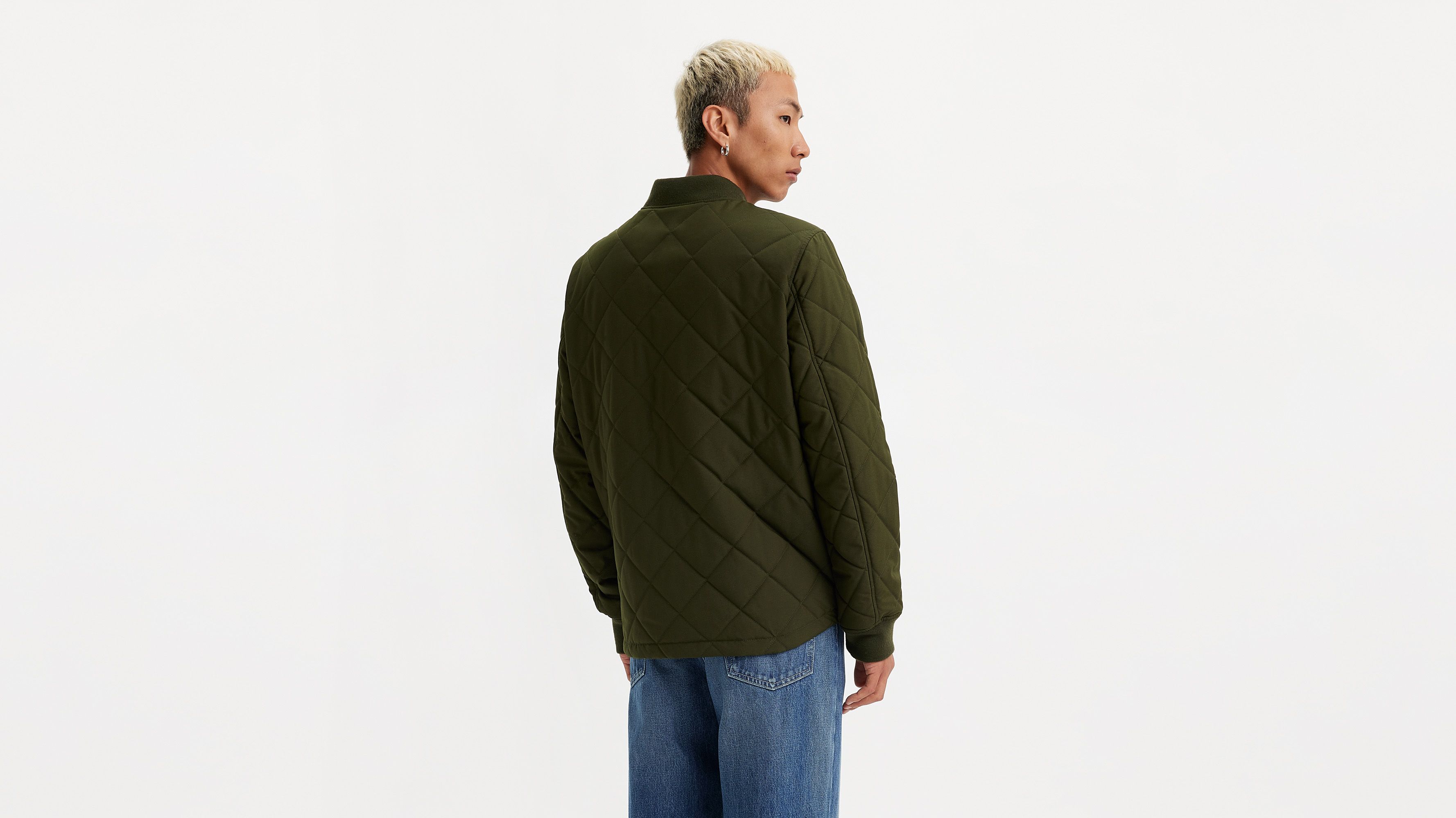 Diamond Quilted Bomber Jacket - Green | Levi's® US