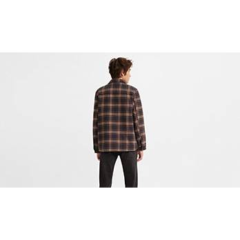 Cotton Plaid Quilted Lining Shacket 2