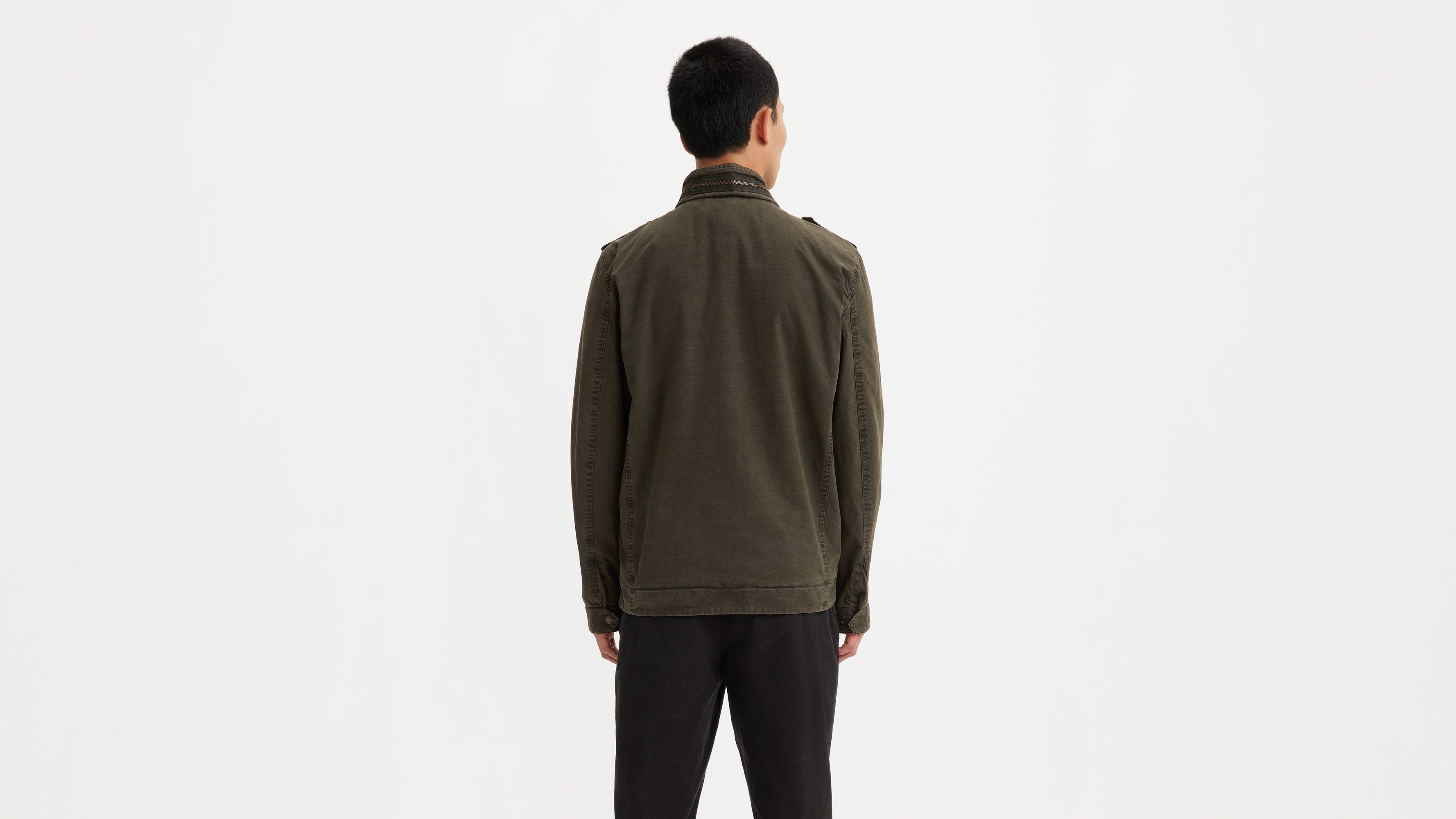 Levi's Reverse Twill Military Jacket in Green for Men