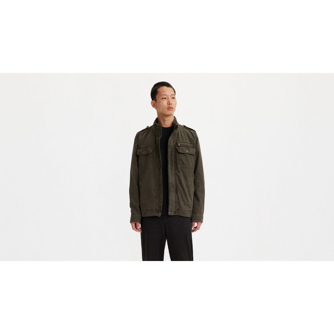 Levi's Cotton Military Jacket In Brown
