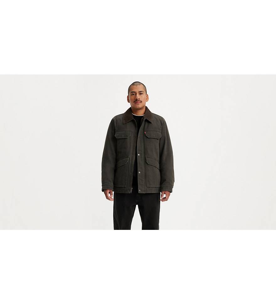 Chore Coat With Corduroy Collar Jacket - Green | Levi's® US