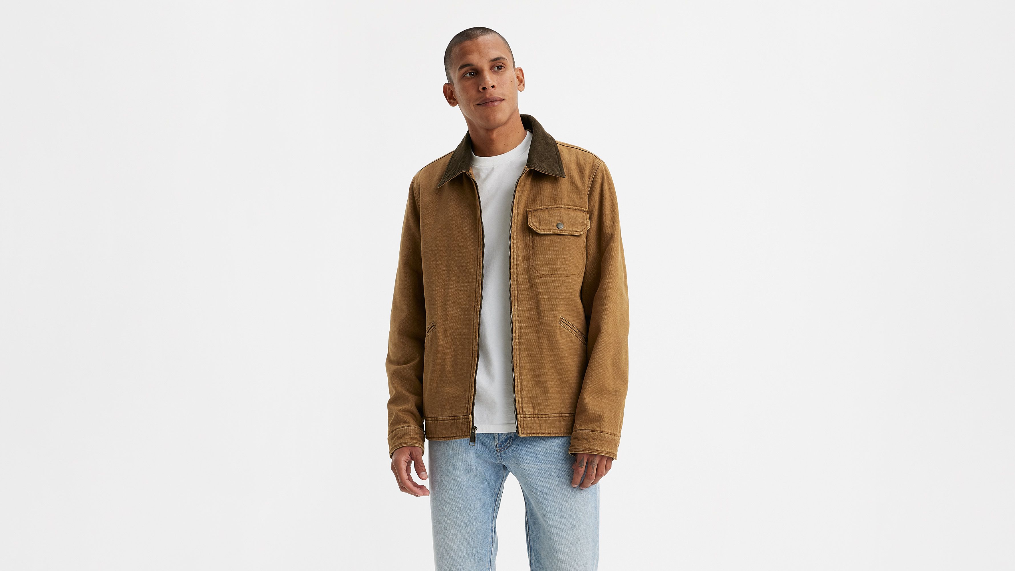 Cotton Canvas Depot Jacket - Brown