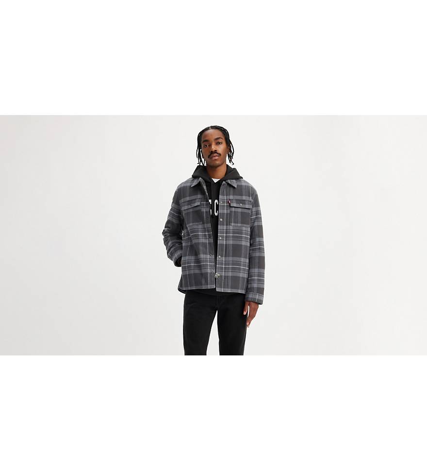 Cotton Plaid Quilted Lining Shacket - Multi-color | Levi's® CA