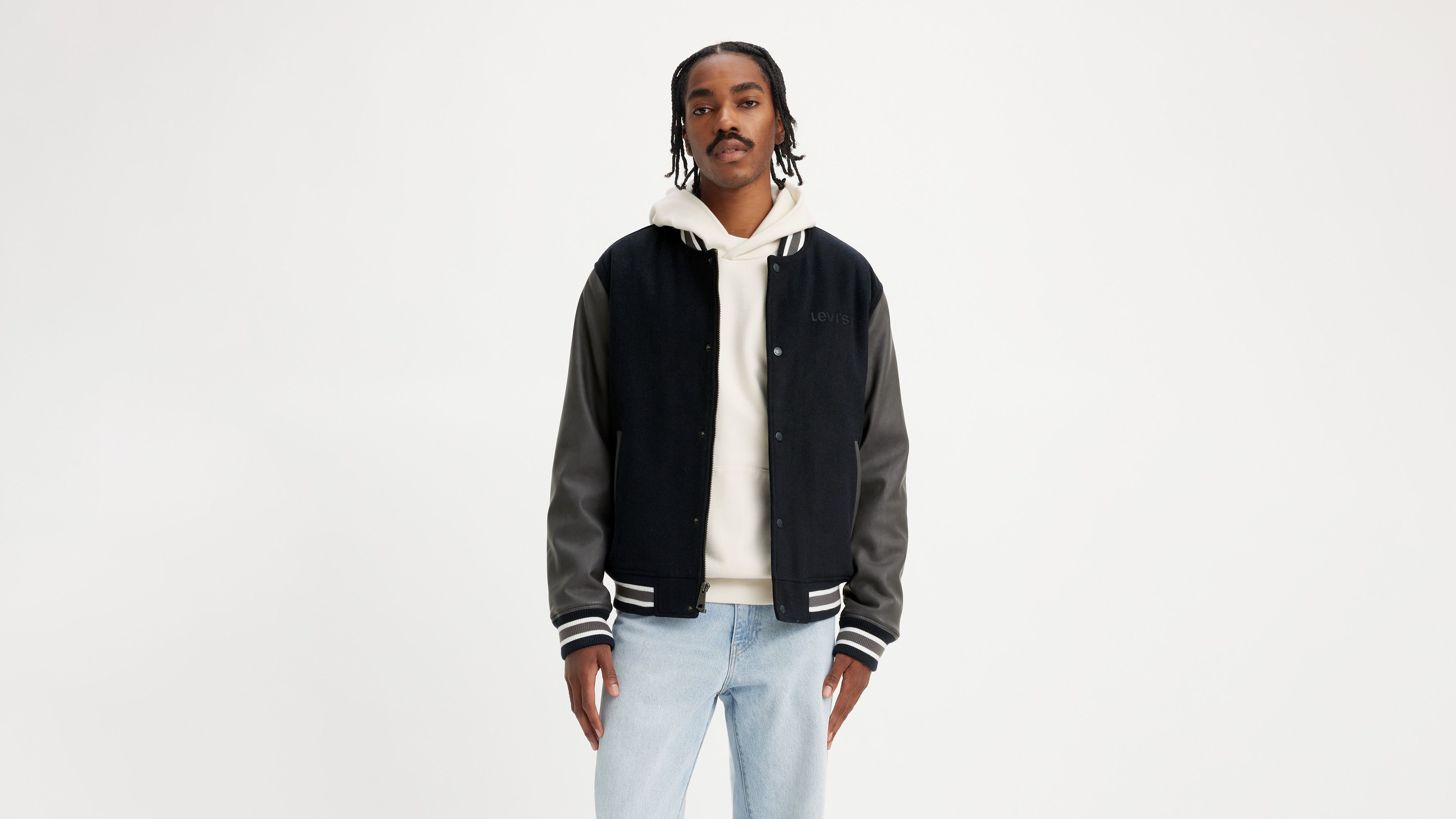 Levi's mixed media bomber jacket online