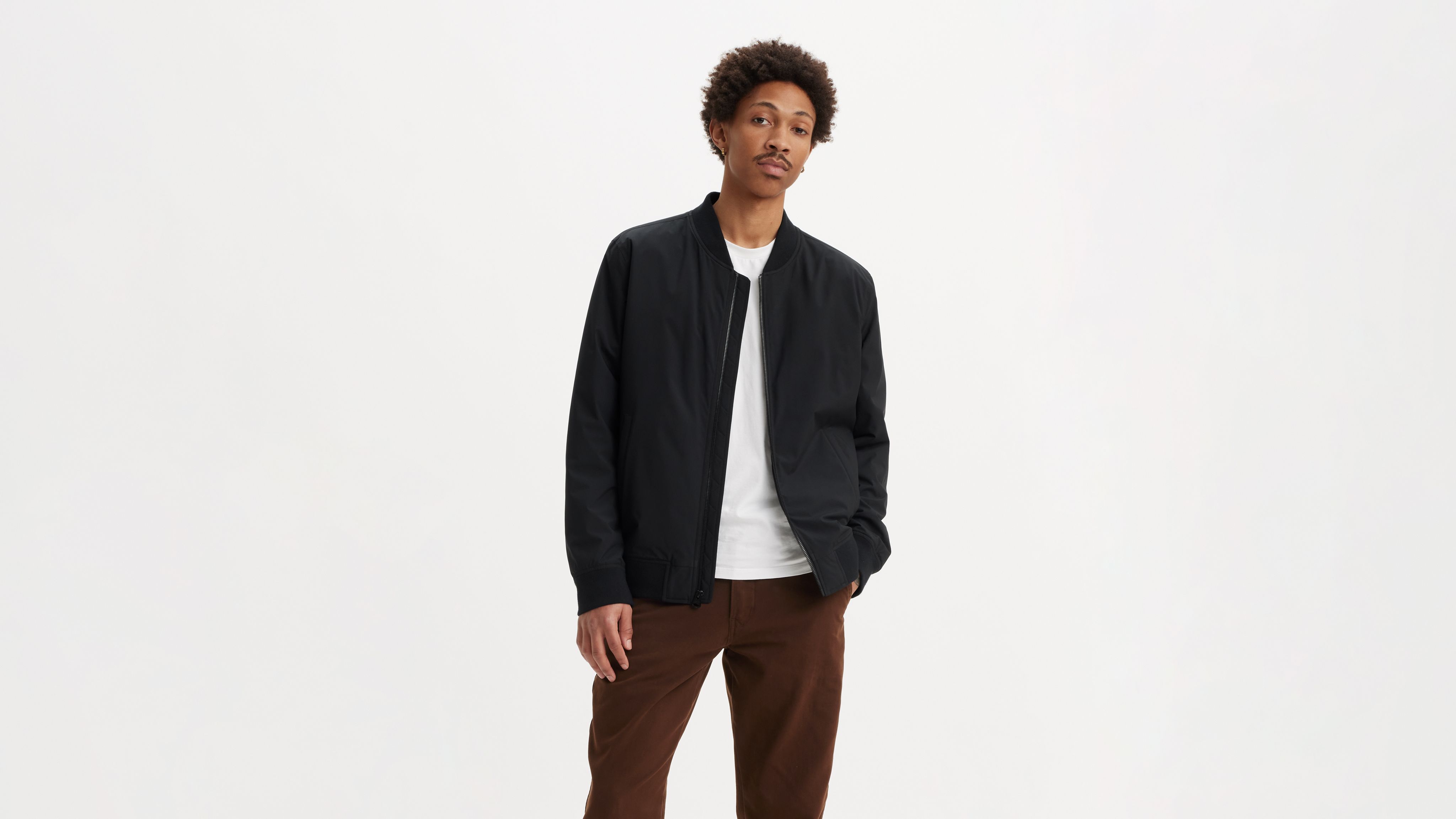 Levi's black bomber store jacket