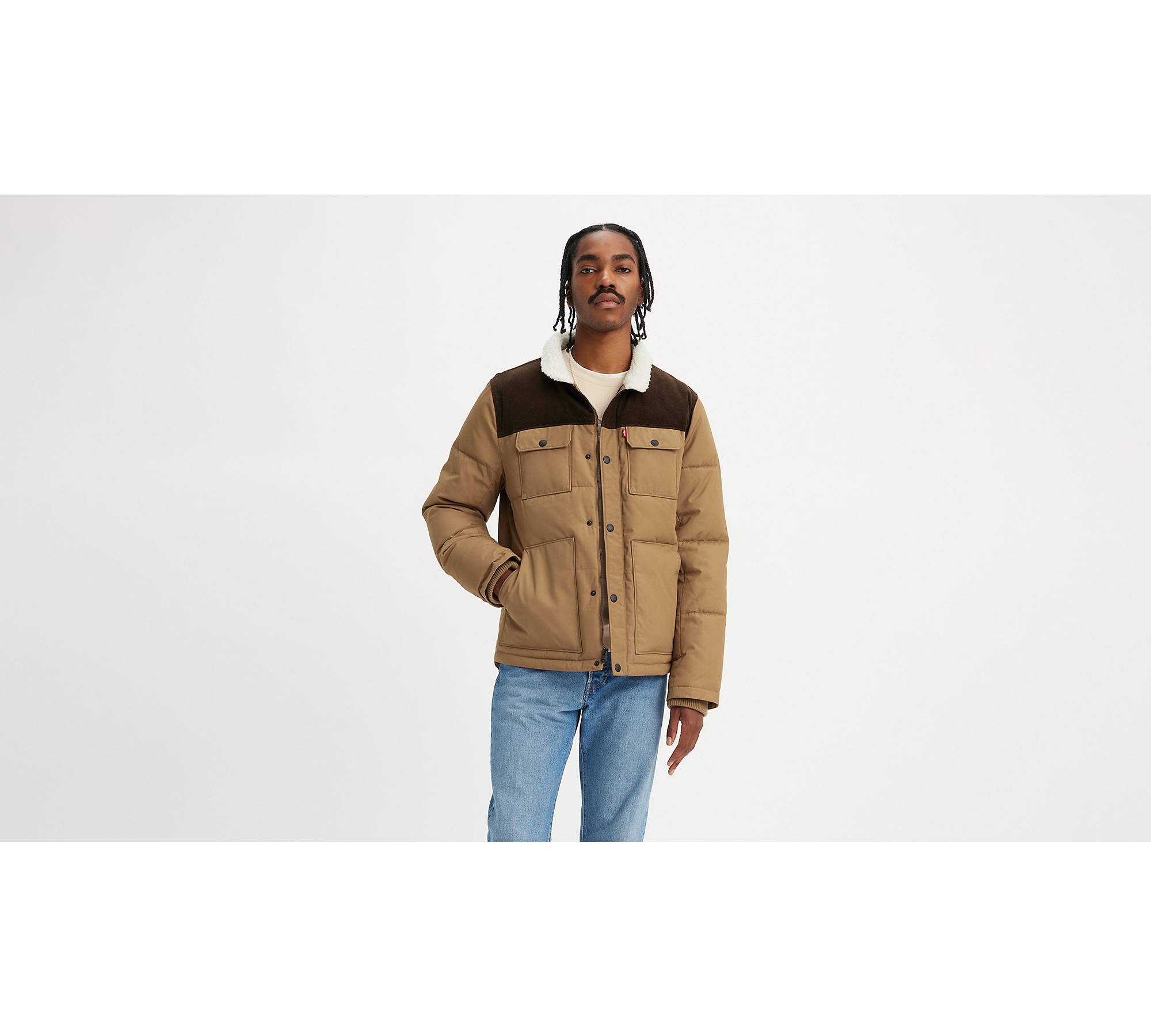 Mixed Media Woodsman Puffer Jacket - Multi-color | Levi's® US
