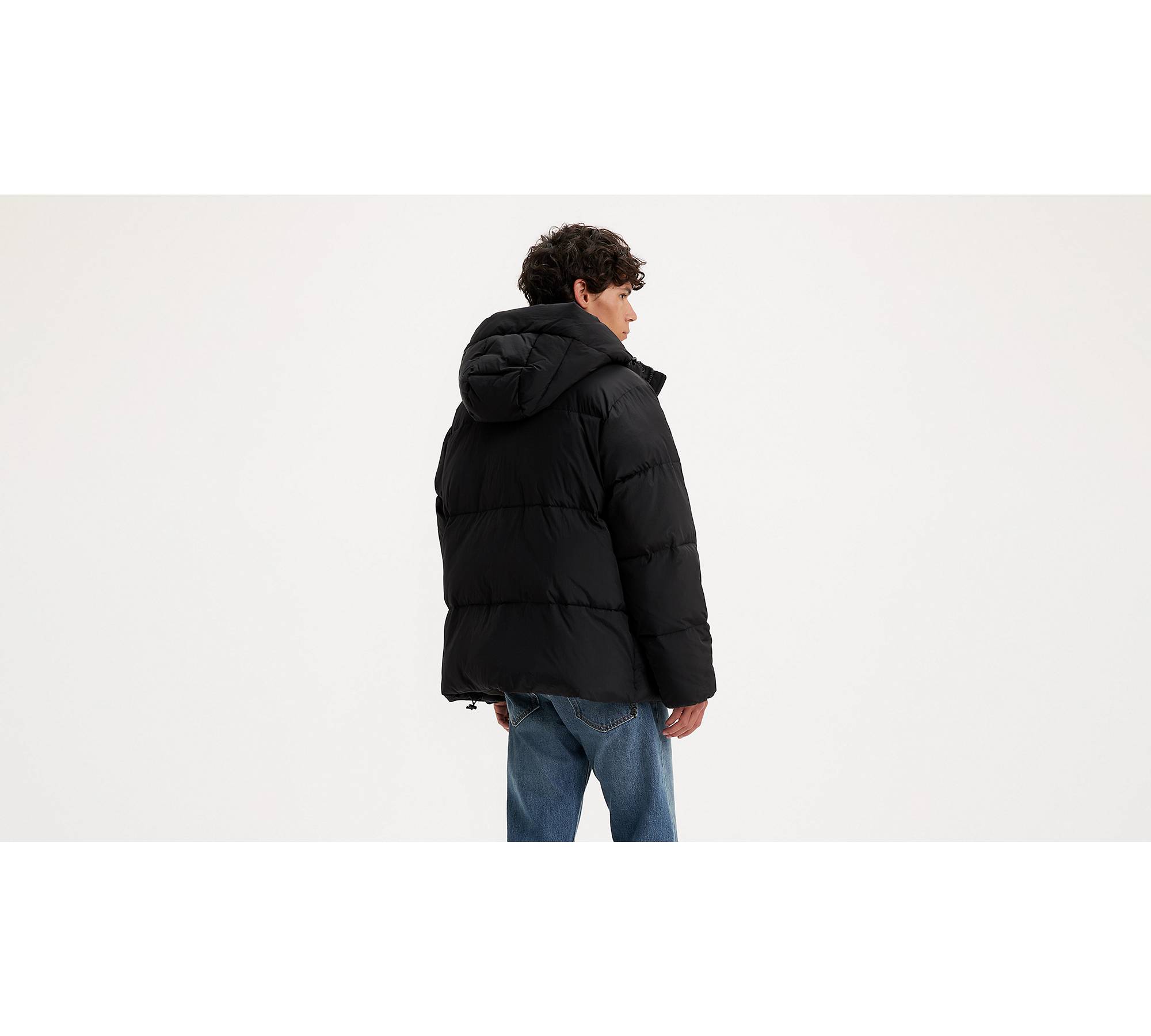 Dry Touch Nylon Hooded Puffer Jacket