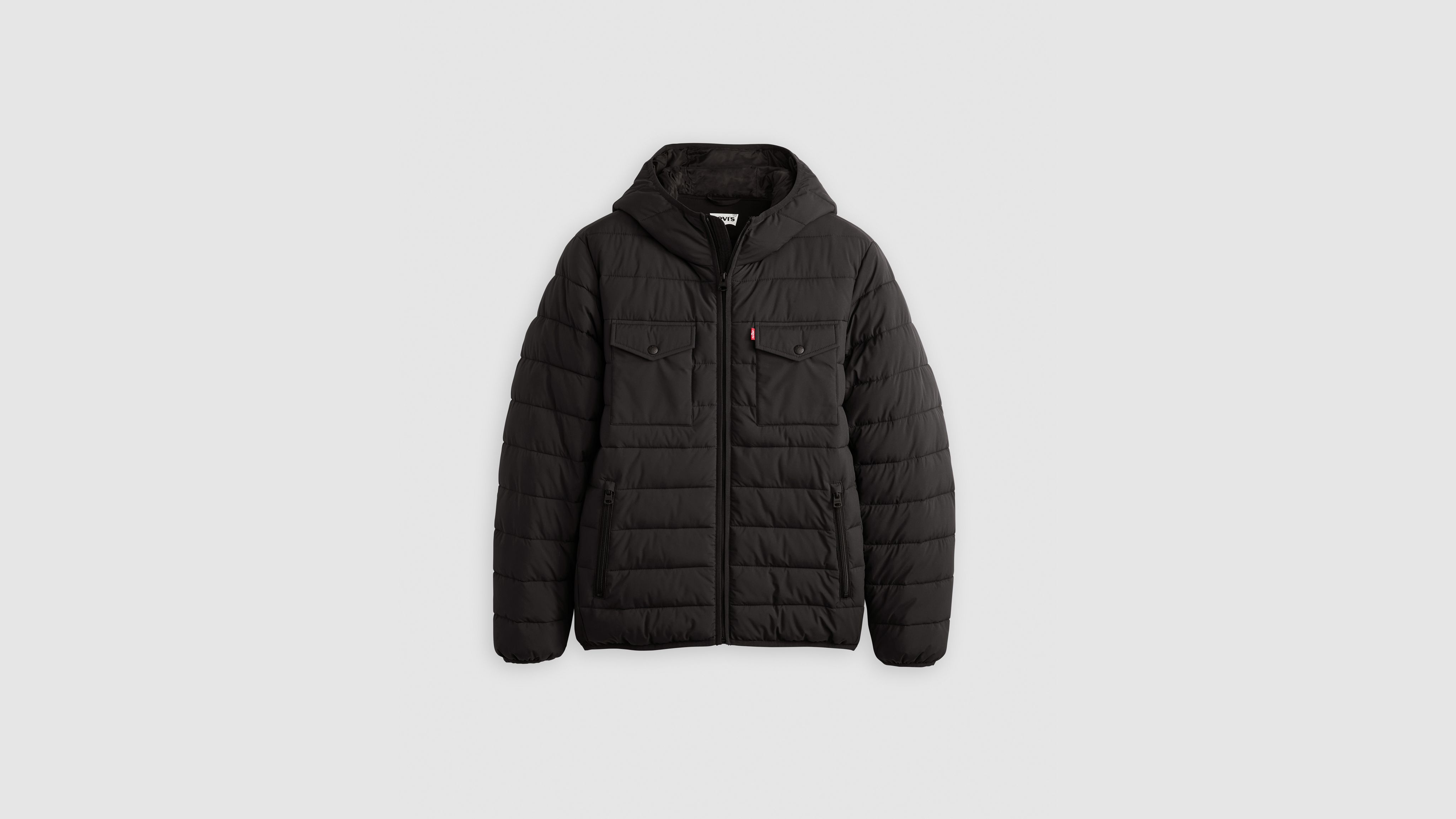 Hooded 2 Chest Pocket Puffer Jacket
