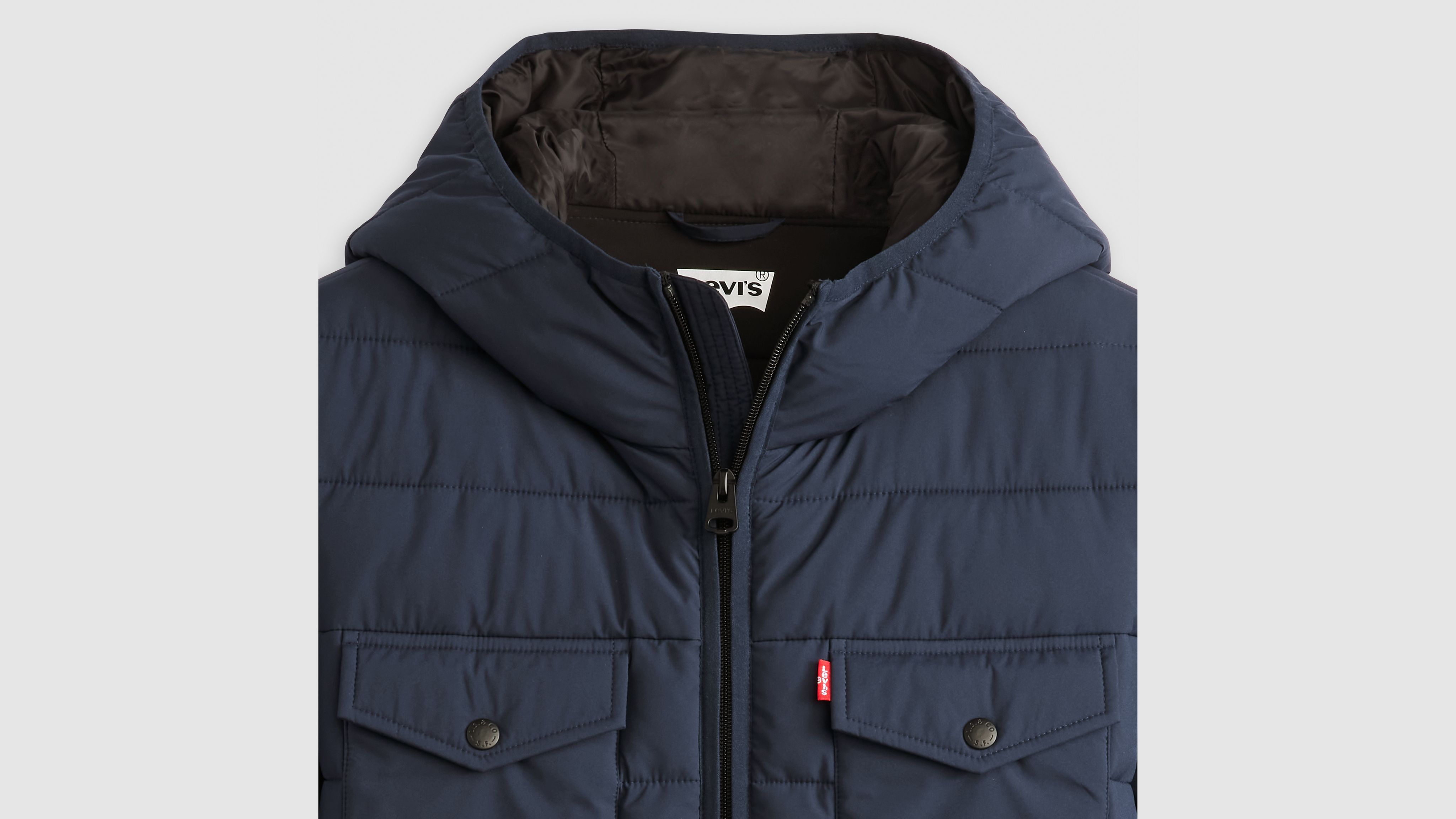 Hooded 2 Chest Pocket Puffer Jacket