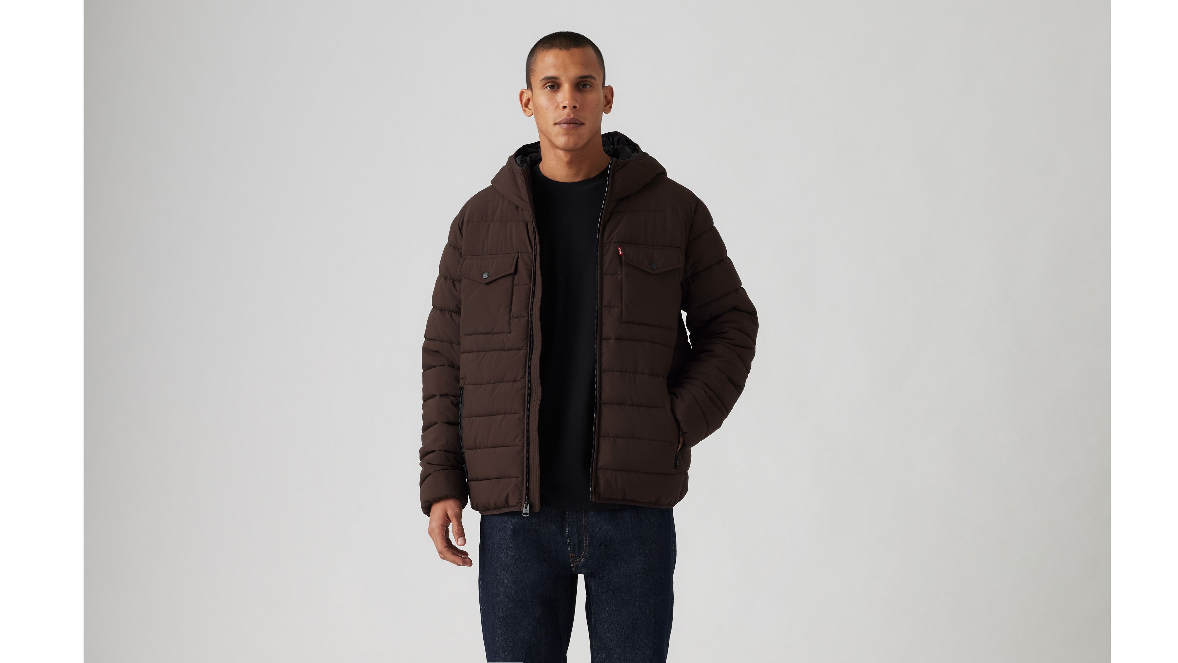 Hooded 2 Chest Pocket Puffer Jacket 2