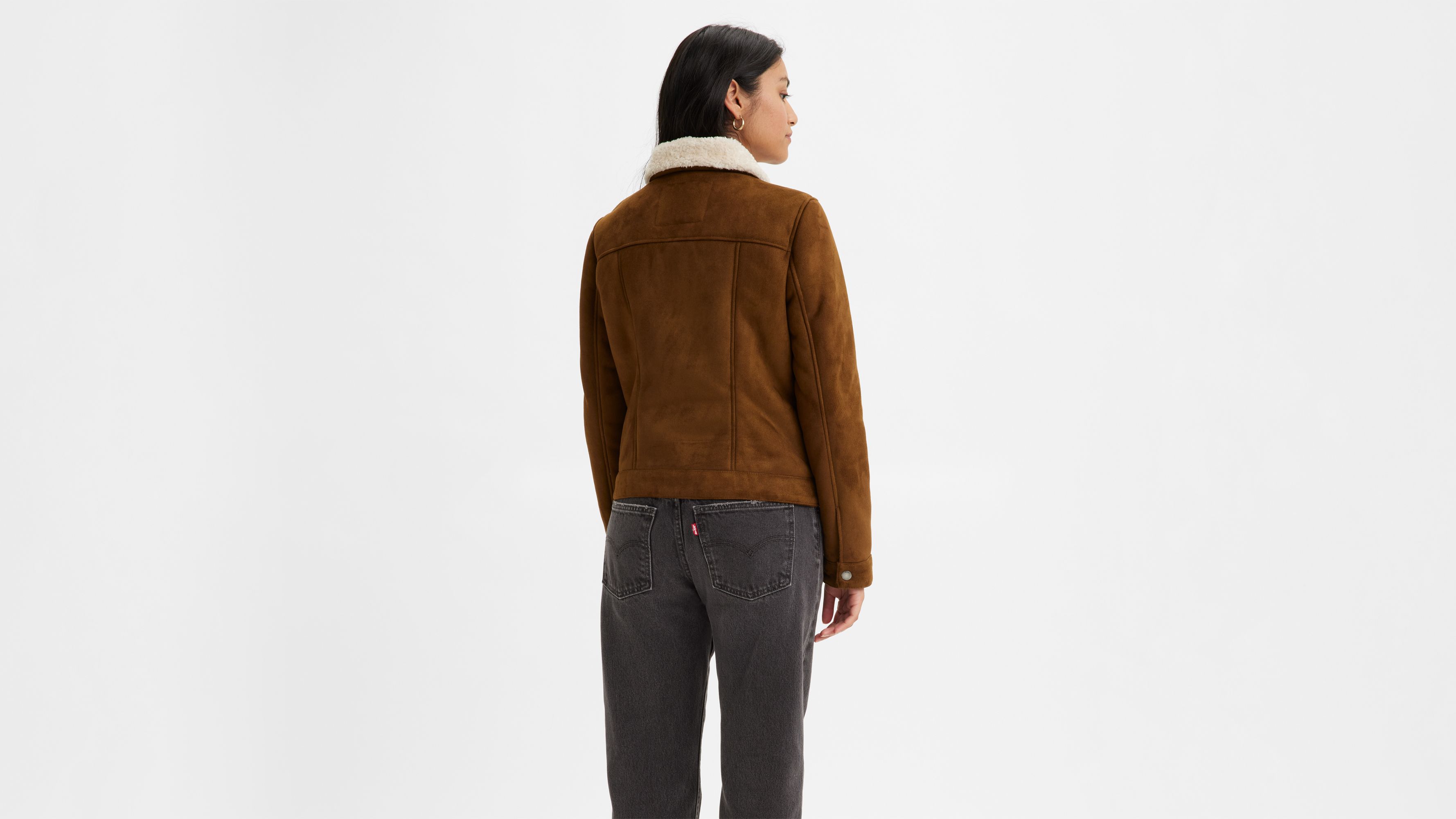 Levis brown sherpa store jacket