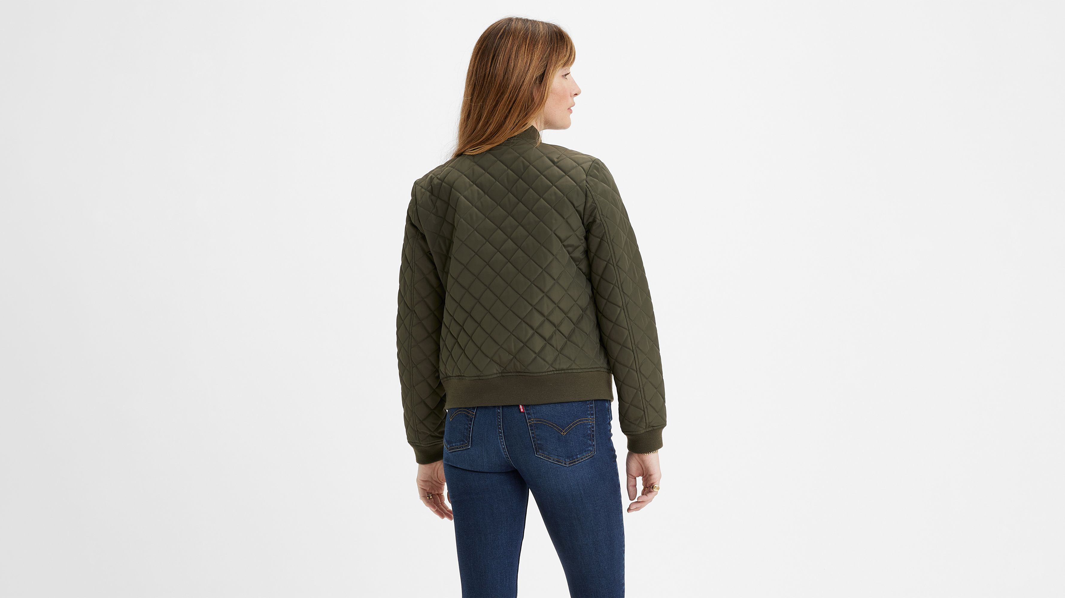 Diamond Quilted Bomber Jacket 2