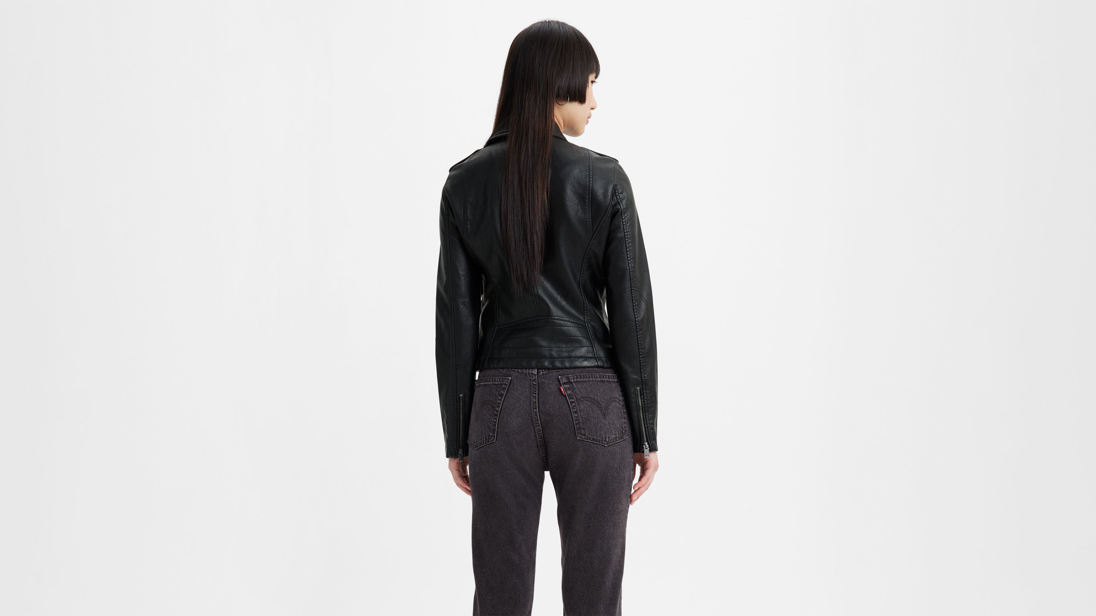 Levis leather best sale jacket womens