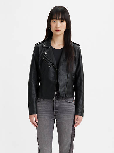 Faux Leather Moto Jacket - Black | Levi's® US