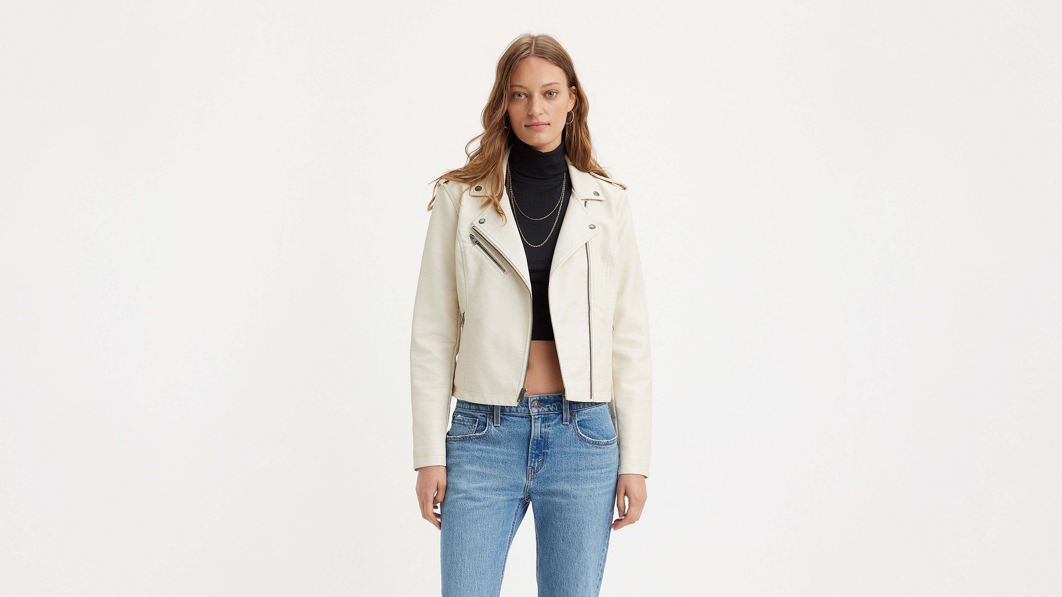 White faux suede outlet jacket