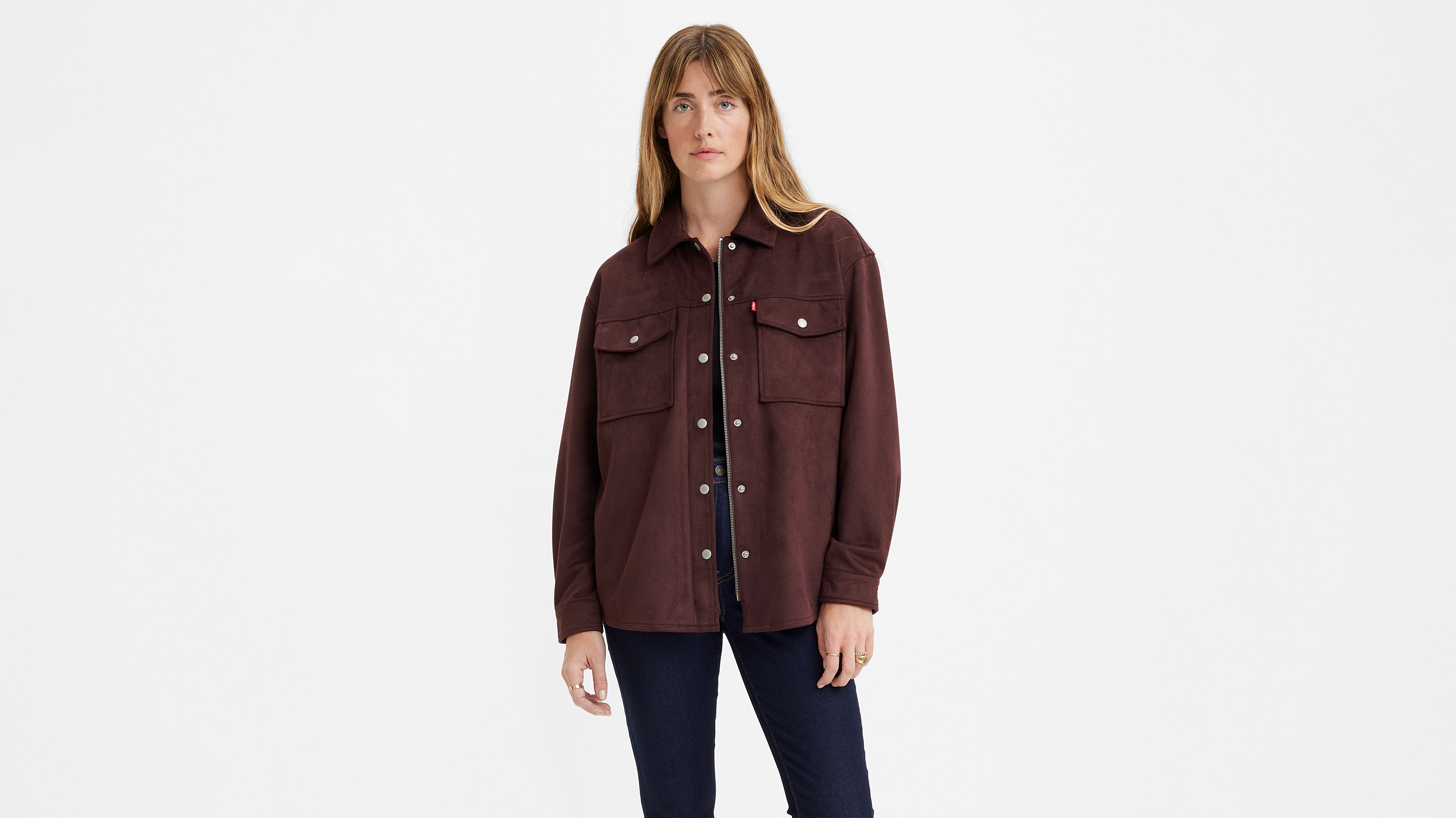 Faux Suede Shirt Jacket - Brown | Levi's® US