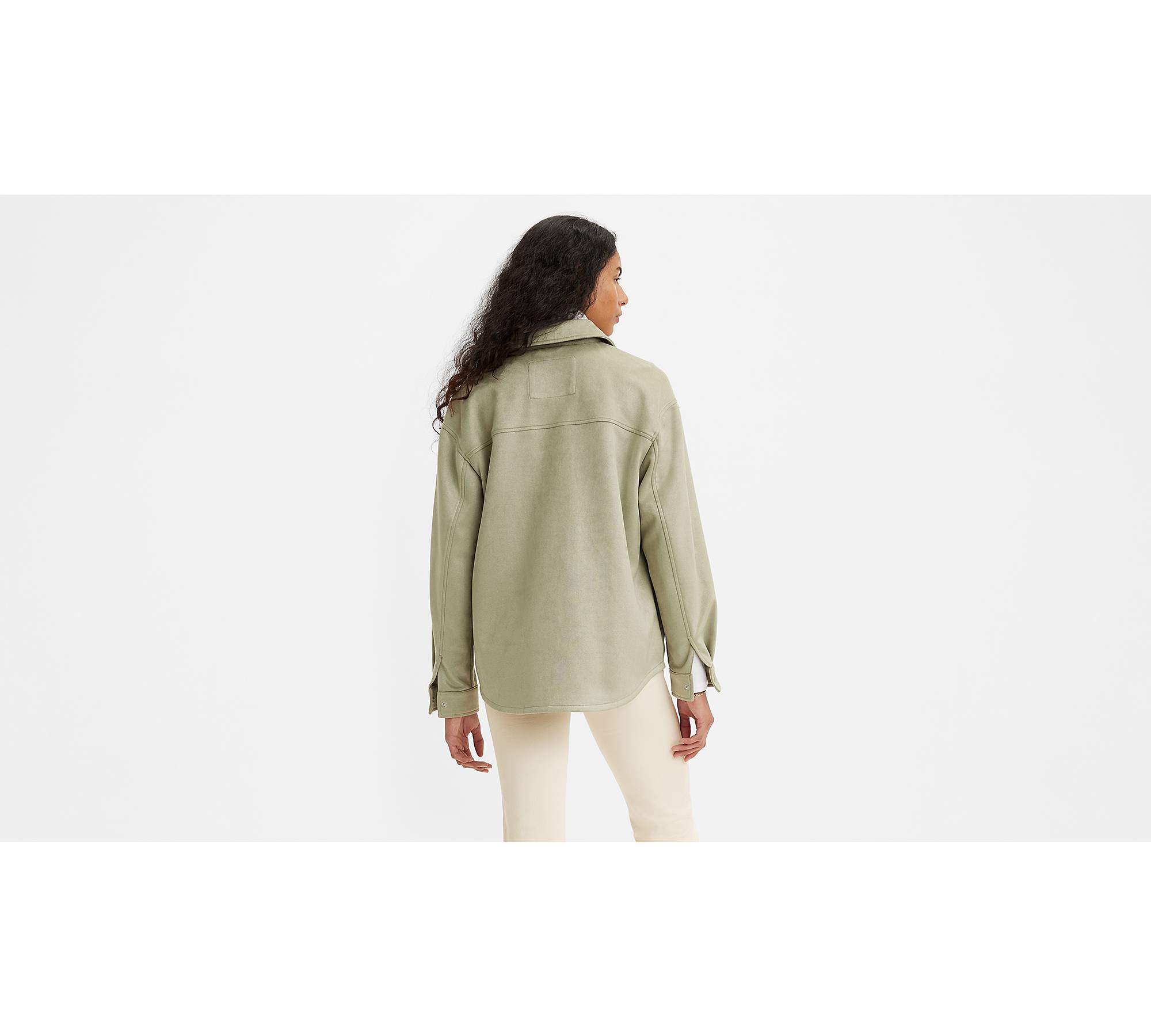 Faux Suede Shirt Jacket - Green | Levi's® US