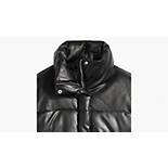 Faux Leather Puffer Jacket 4