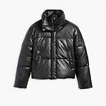 Faux Leather Puffer Jacket 3