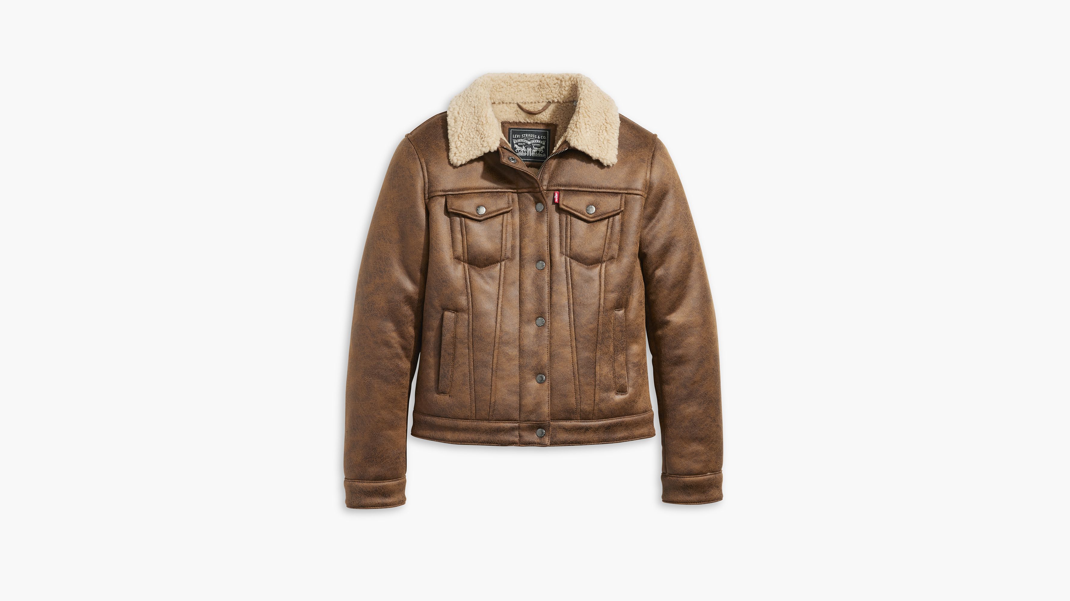 Faux Shearling Trucker Jacket - Brown | Levi's® CA