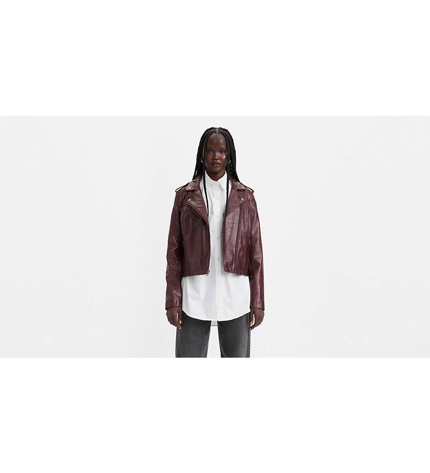 Pre-loved Zara Man White Faux Leather Jacket, Men's Fashion, Coats