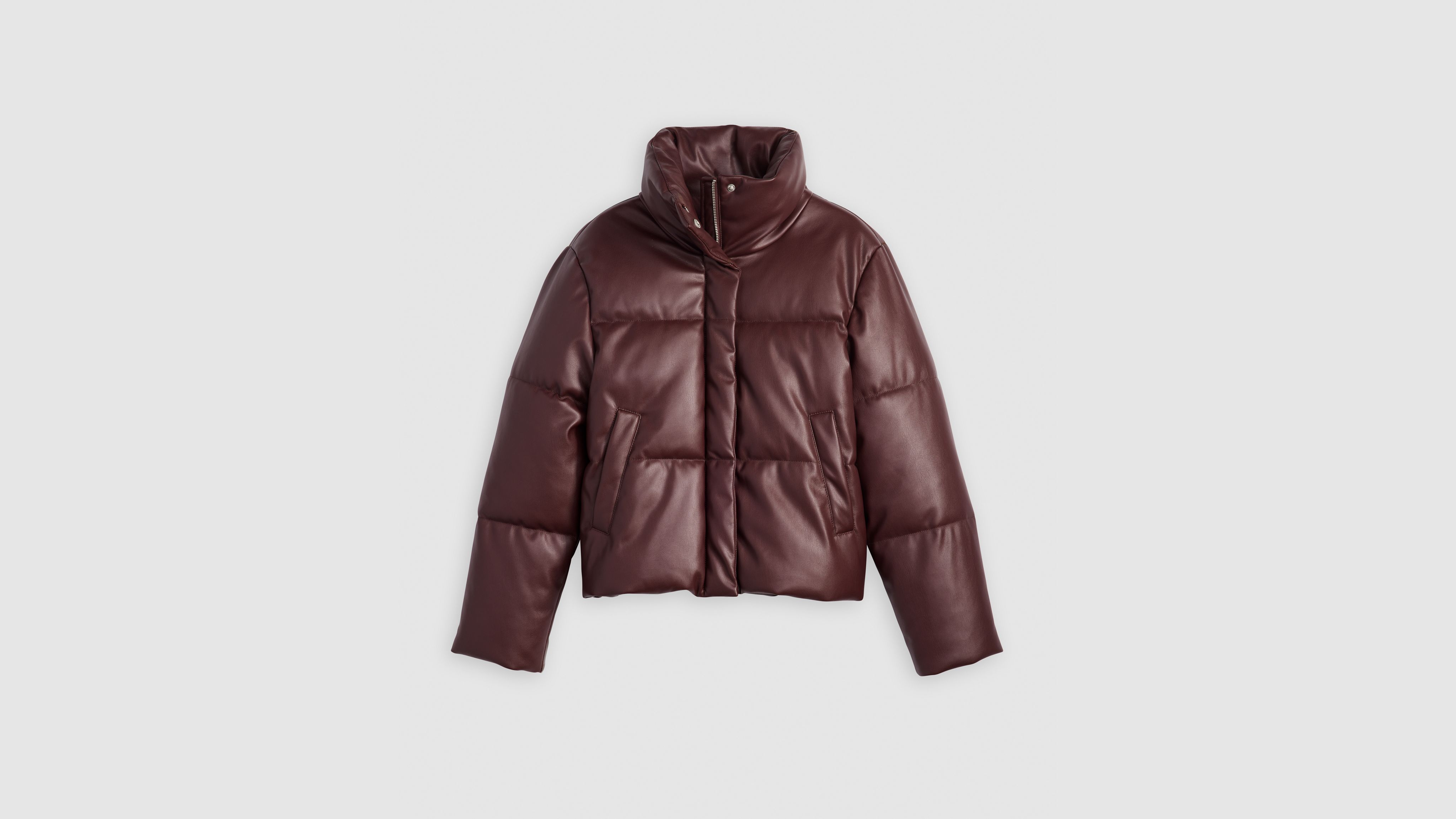 LEVI'S FAUX LEATHER PUFFER JACKET 