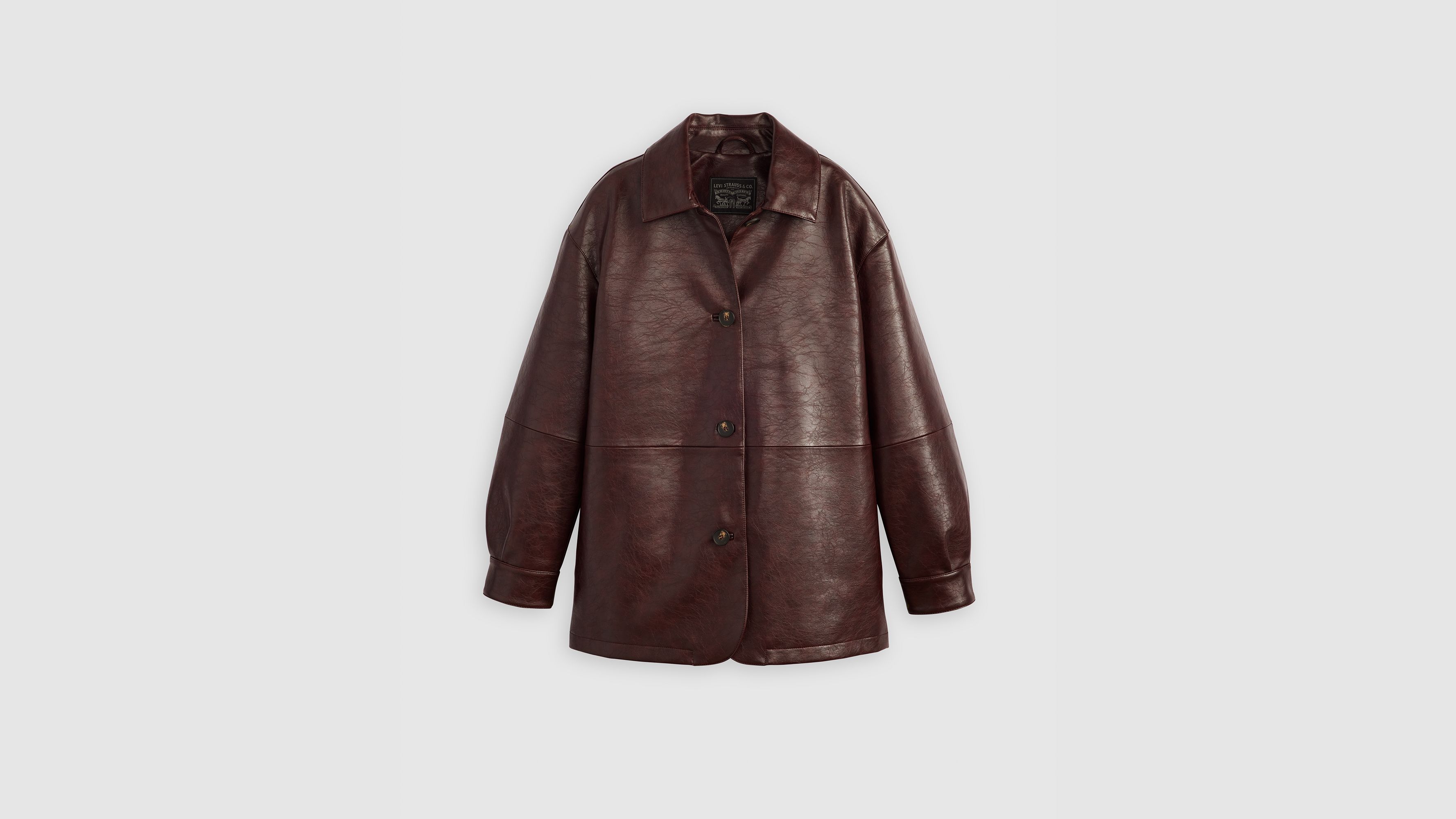 Faux Leather Vintage Blazer 3