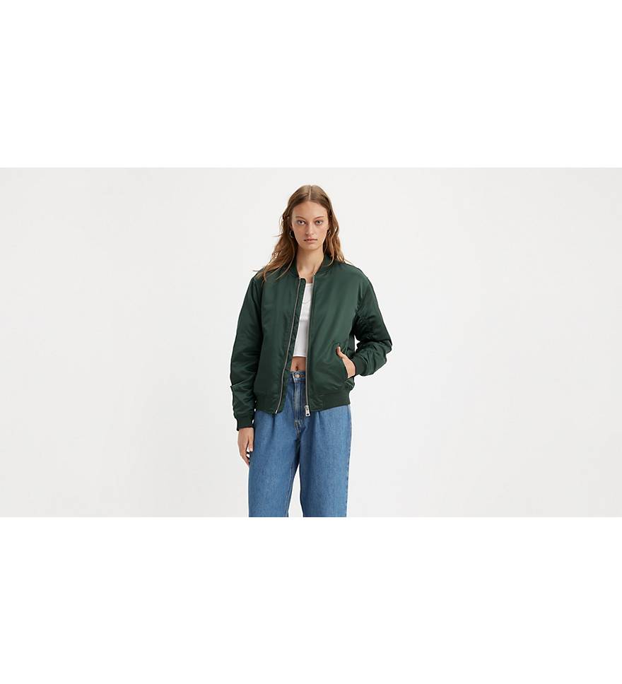 Relaxed Bomber Jacket - Green | Levi's® US