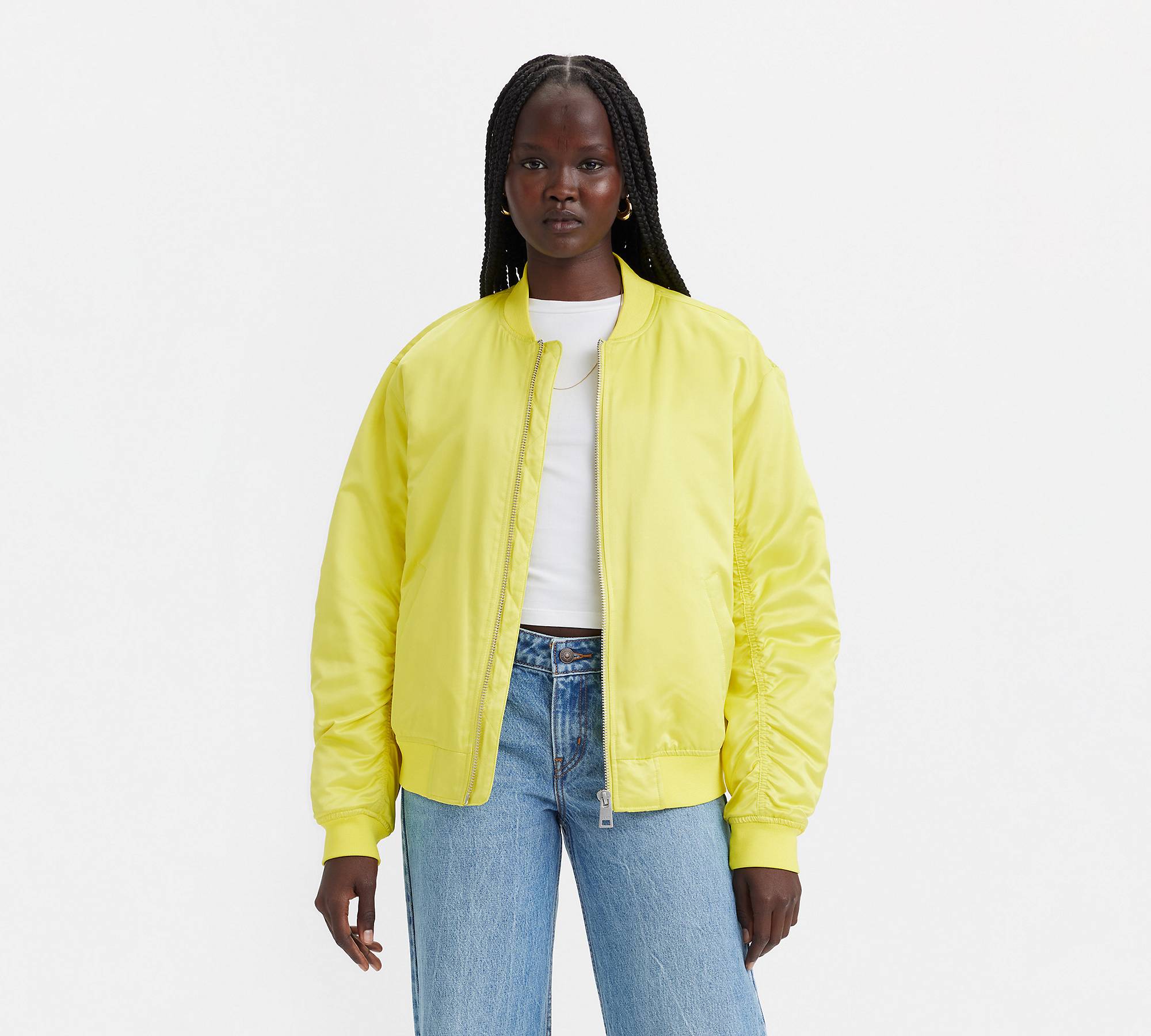 Green and Yellow Bomber Jacket