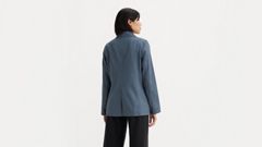Single Breasted Cotton Blazer — Vintage Indigo - Blue 2