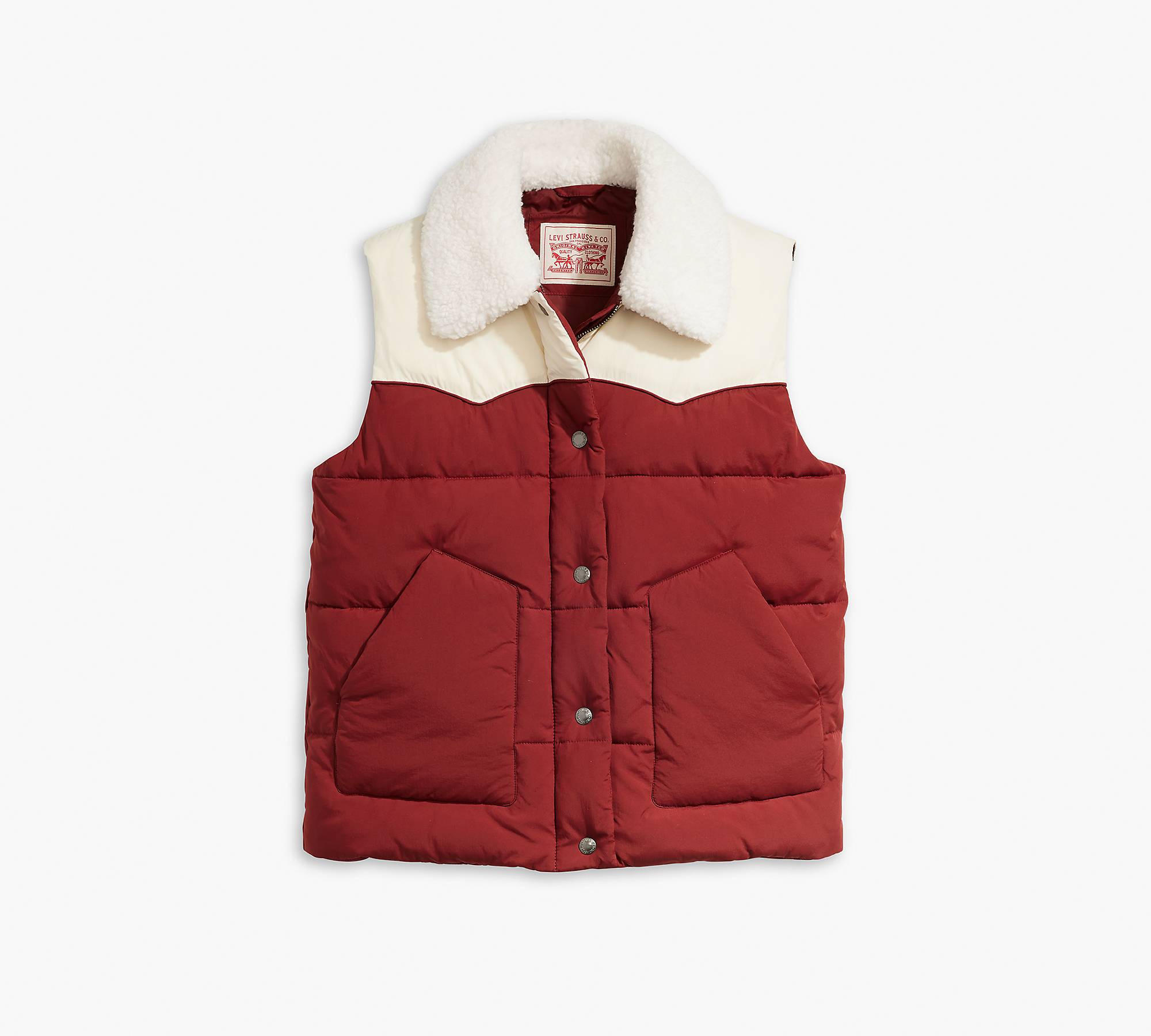 Sherpa Quilted Vest - Red | Levi's® US