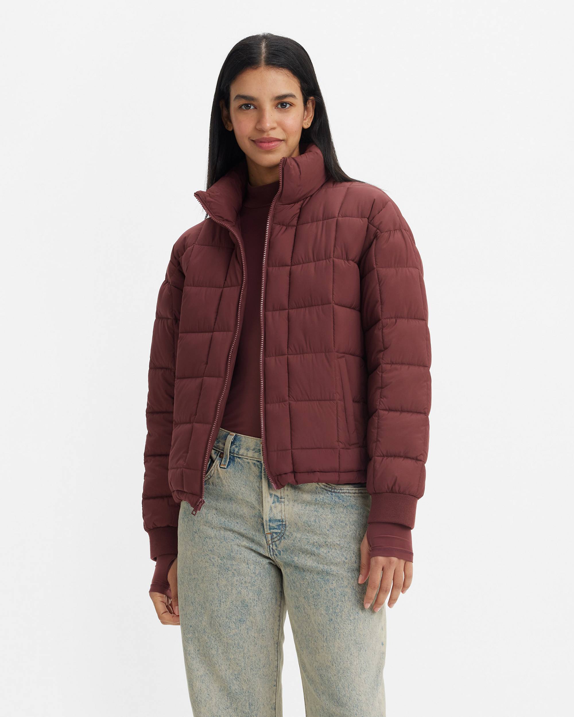 Box Quilted Puffer Jacket - Red | Levi's® US Box Quilted Puffer Jacket - Red | Levi's® US