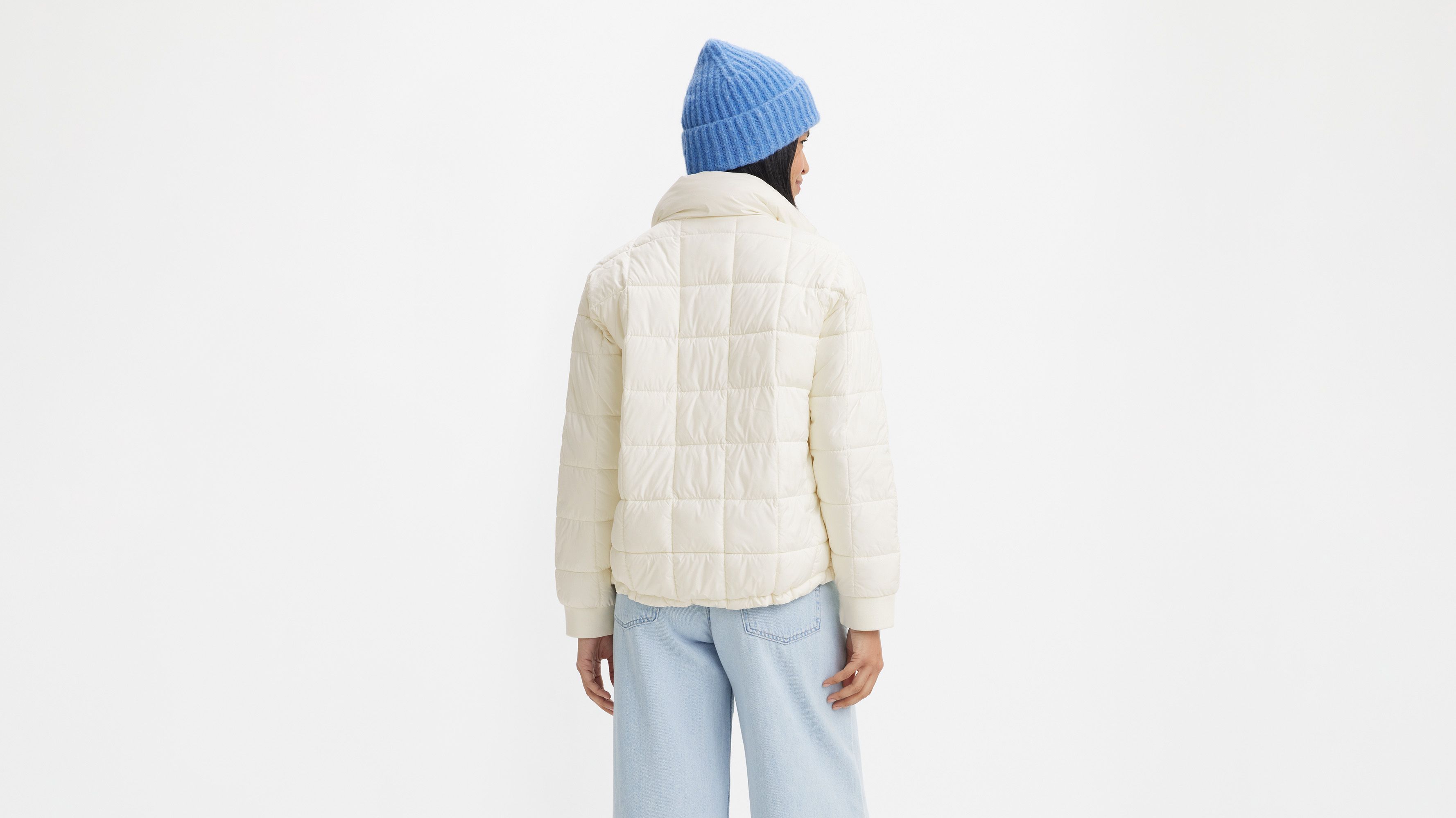 Box Quilted Puffer Jacket - White | Levi's® US