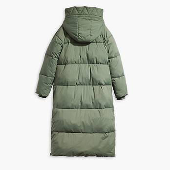 Extra Long Quilted Hooded Parka Coat 4