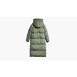 Extra Long Quilted Hooded Parka Coat 4