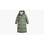 Extra Long Quilted Hooded Parka Coat 3