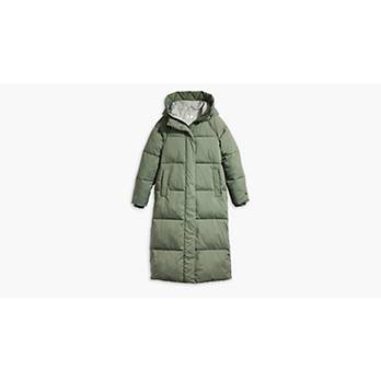 Extra Long Quilted Hooded Parka Coat 3