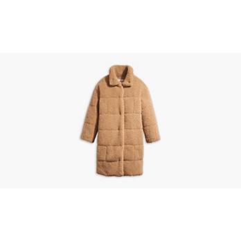 Quilted Sherpa Full Length Teddy Coat 3