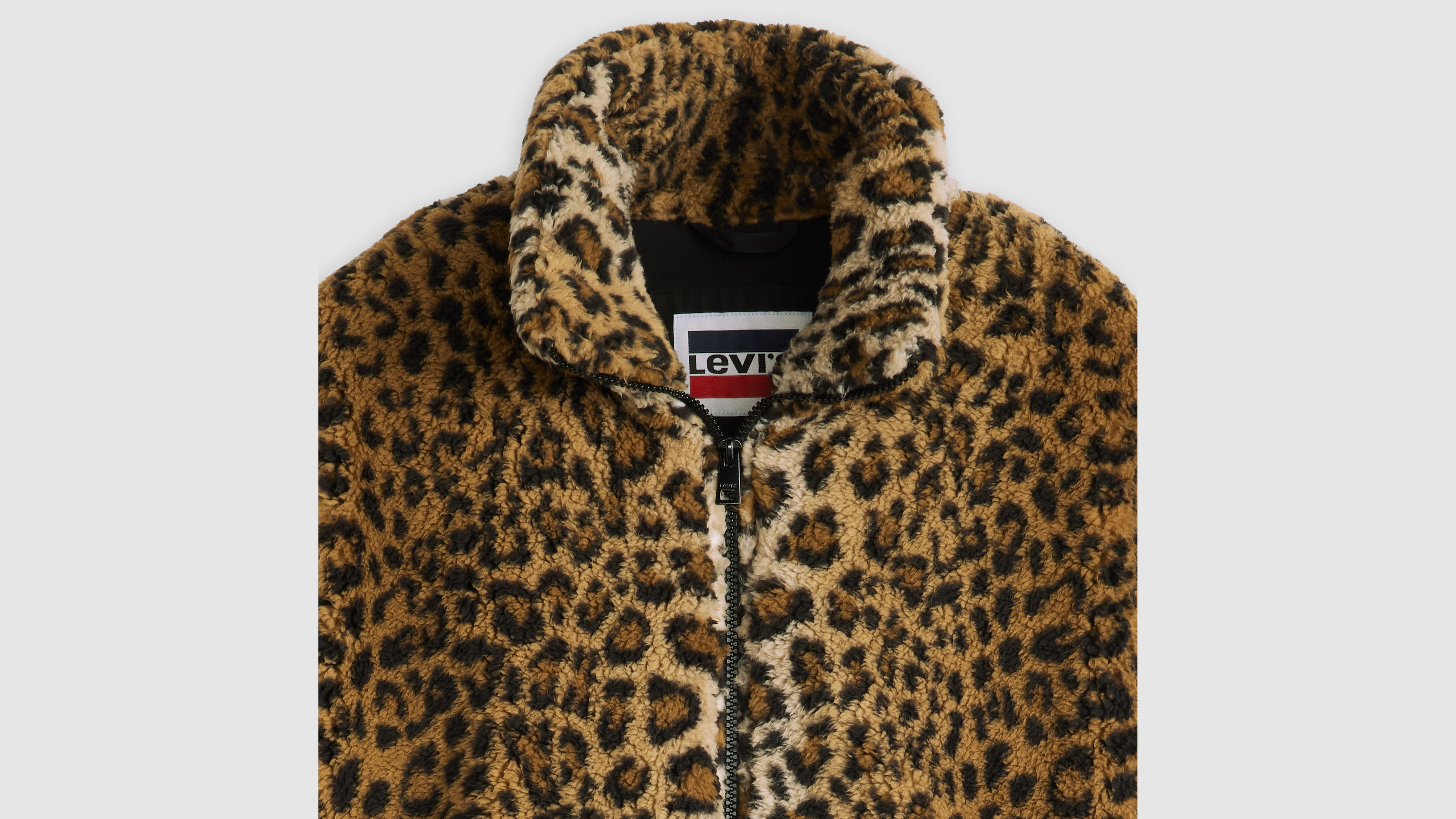 NEW Levi's Leopard Faux-Shearling deals Moto Jacket