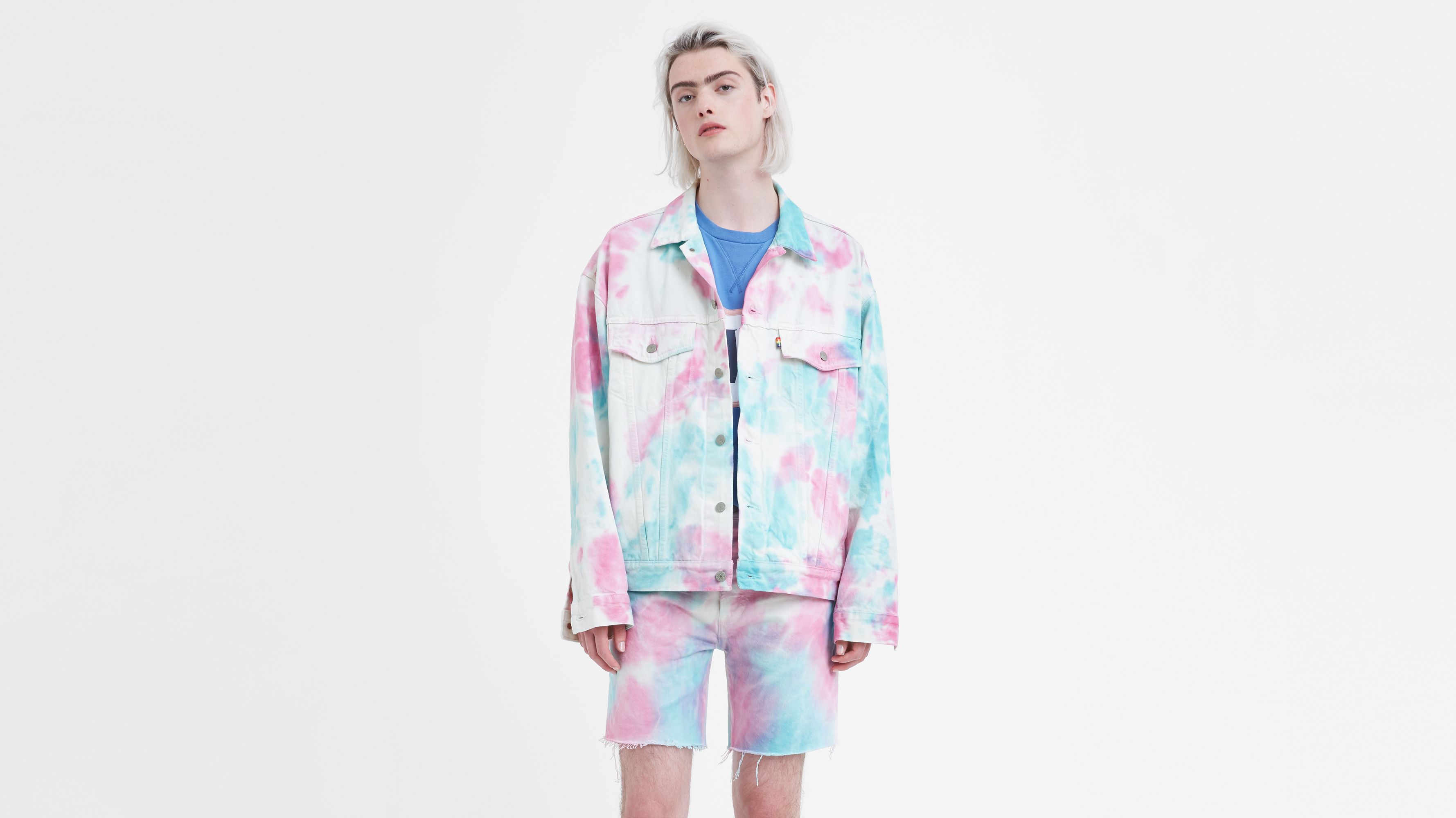 levi's tie dye trucker jacket