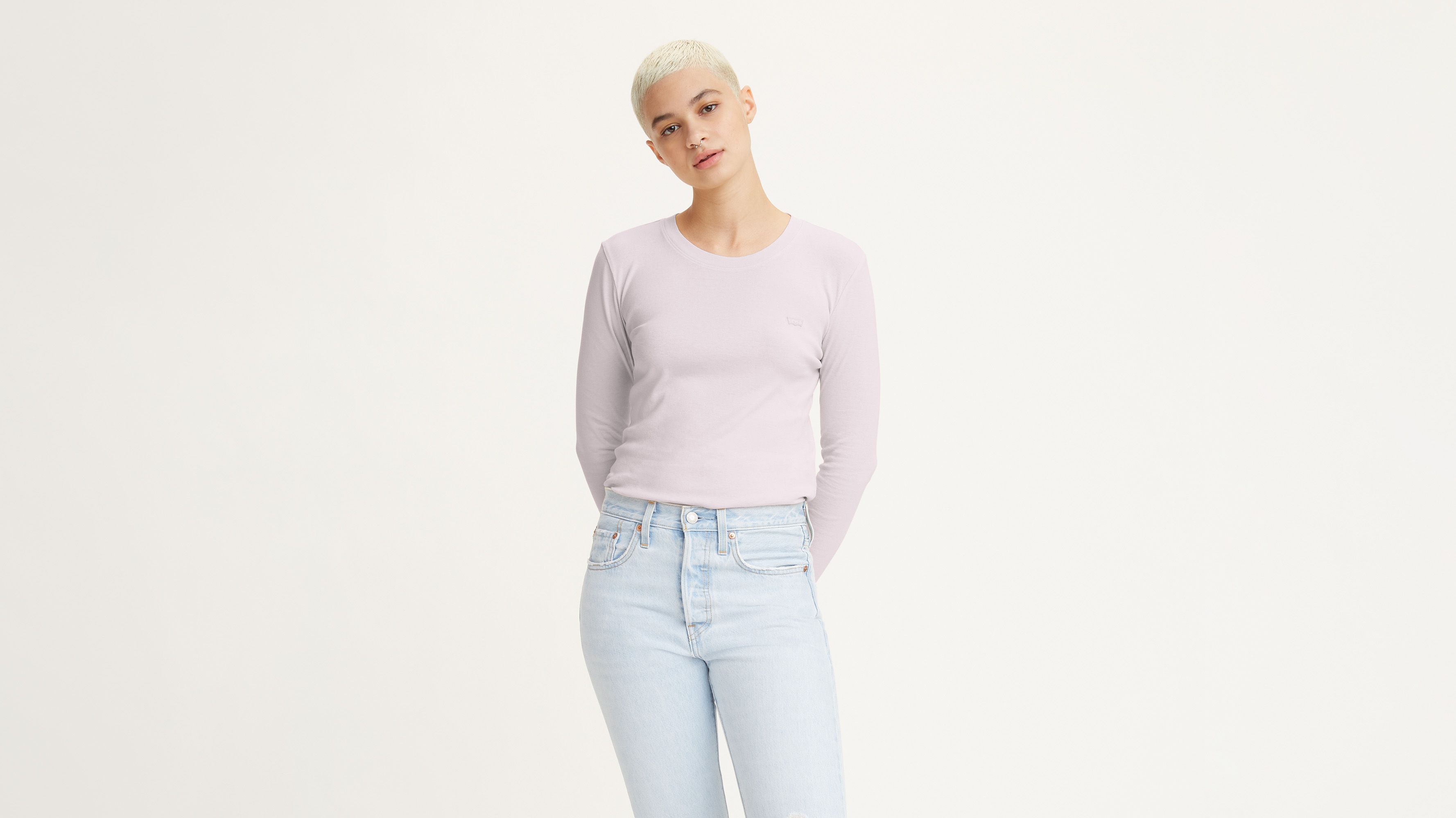 Long Sleeve Baby T-shirt - Purple | Levi 