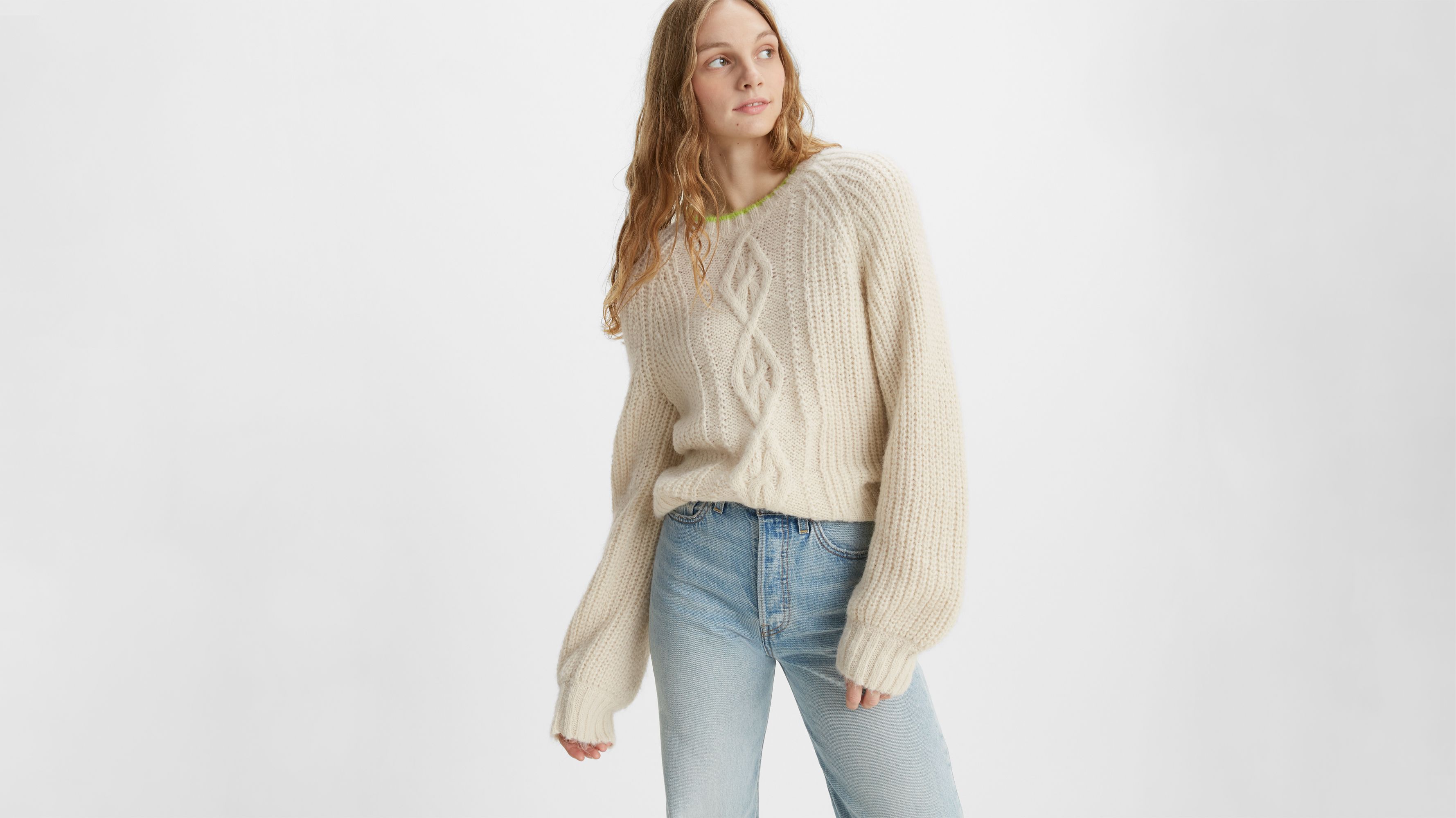 levi's cable knit sweater