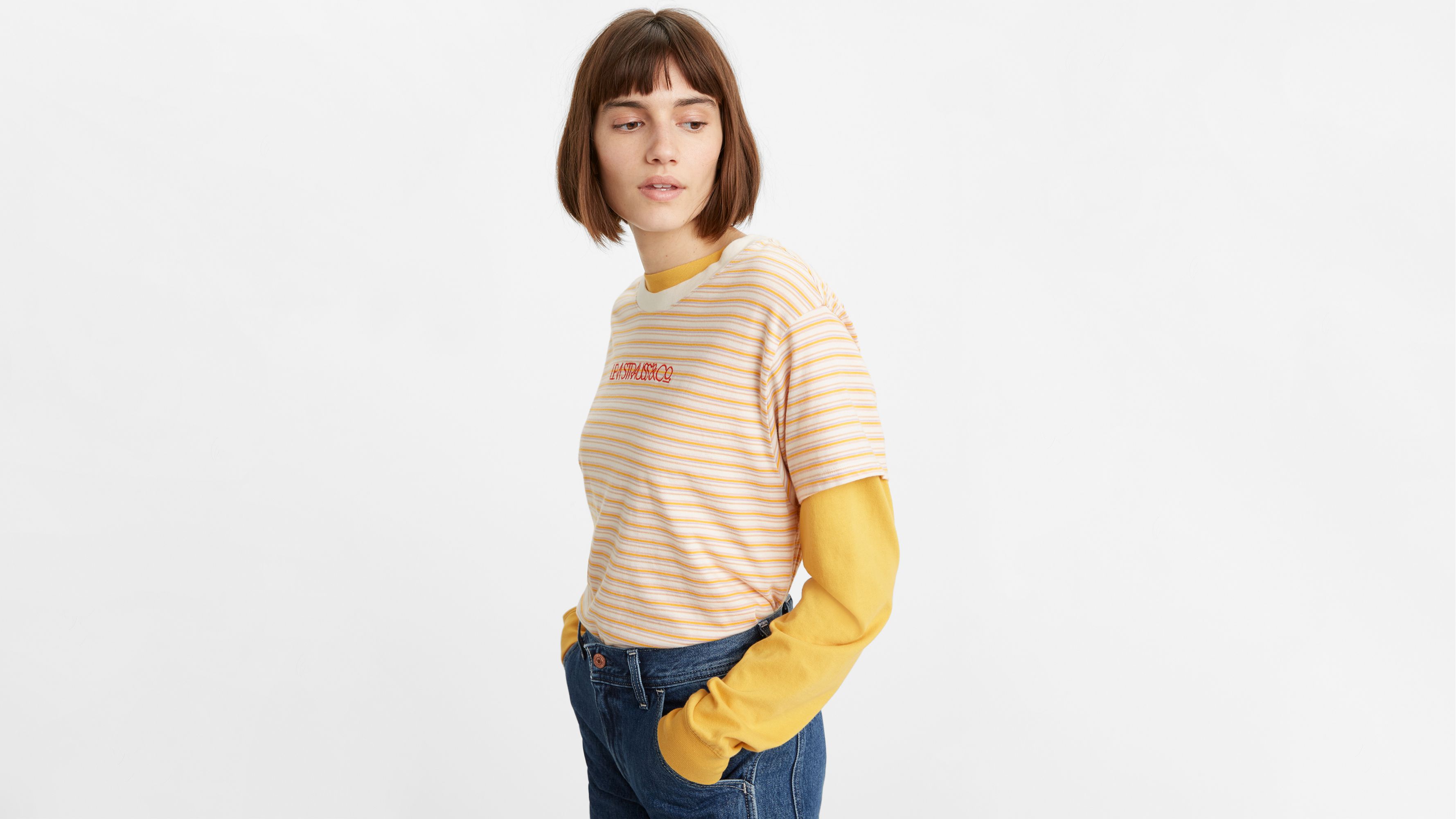 varsity red graphic tee