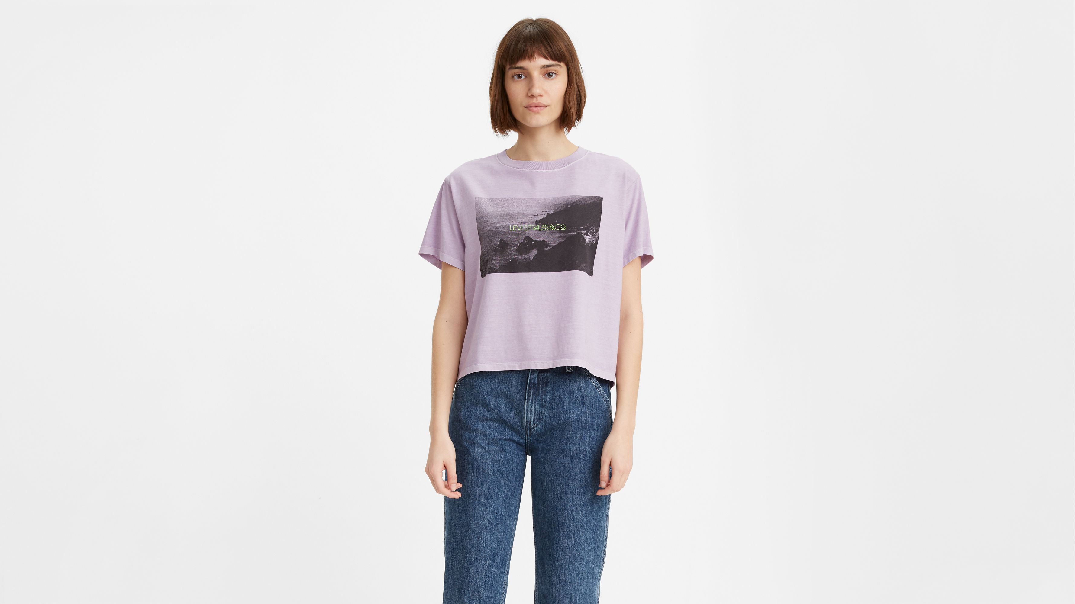 Graphic Varsity Tee Shirt Blue Levi's® CA