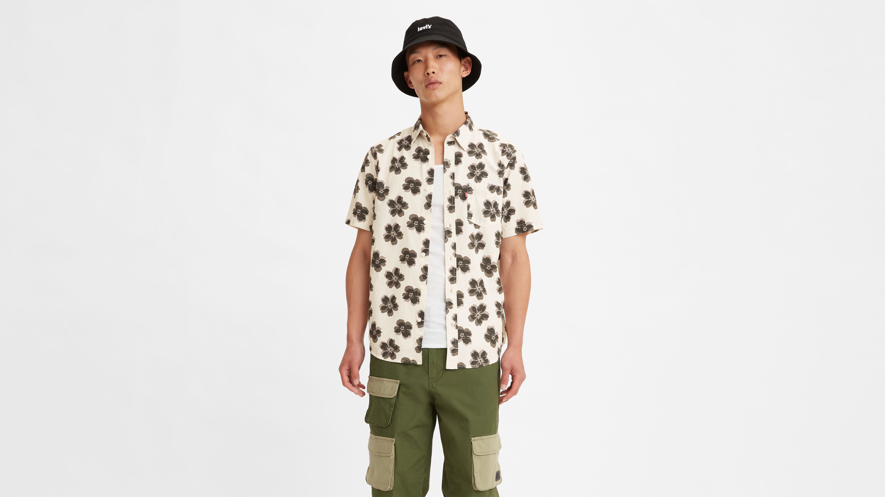 Short Sleeve Classic 1 Pocket Button Up Shirt (Tall) 1