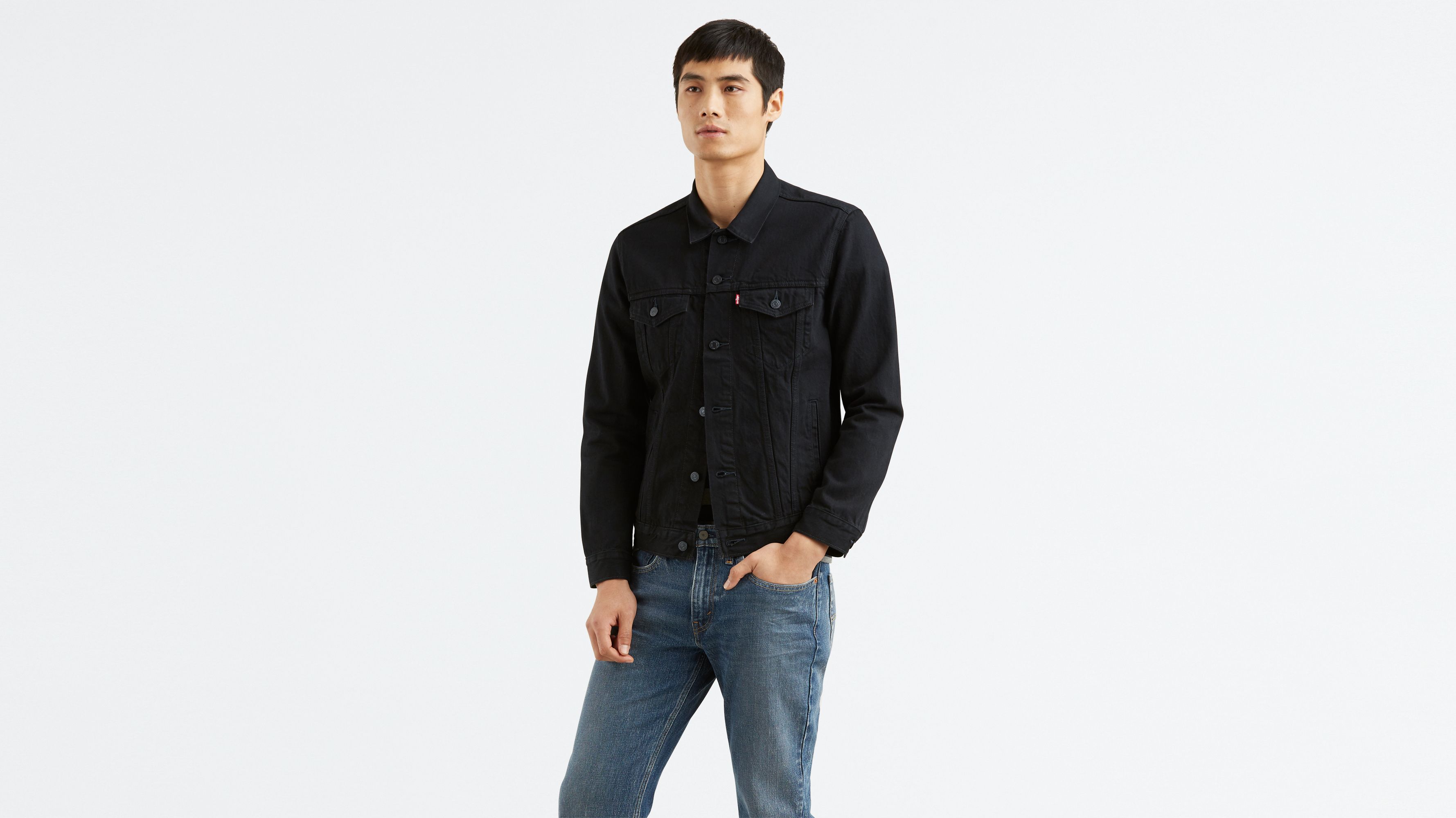 levi's trucker jacket black