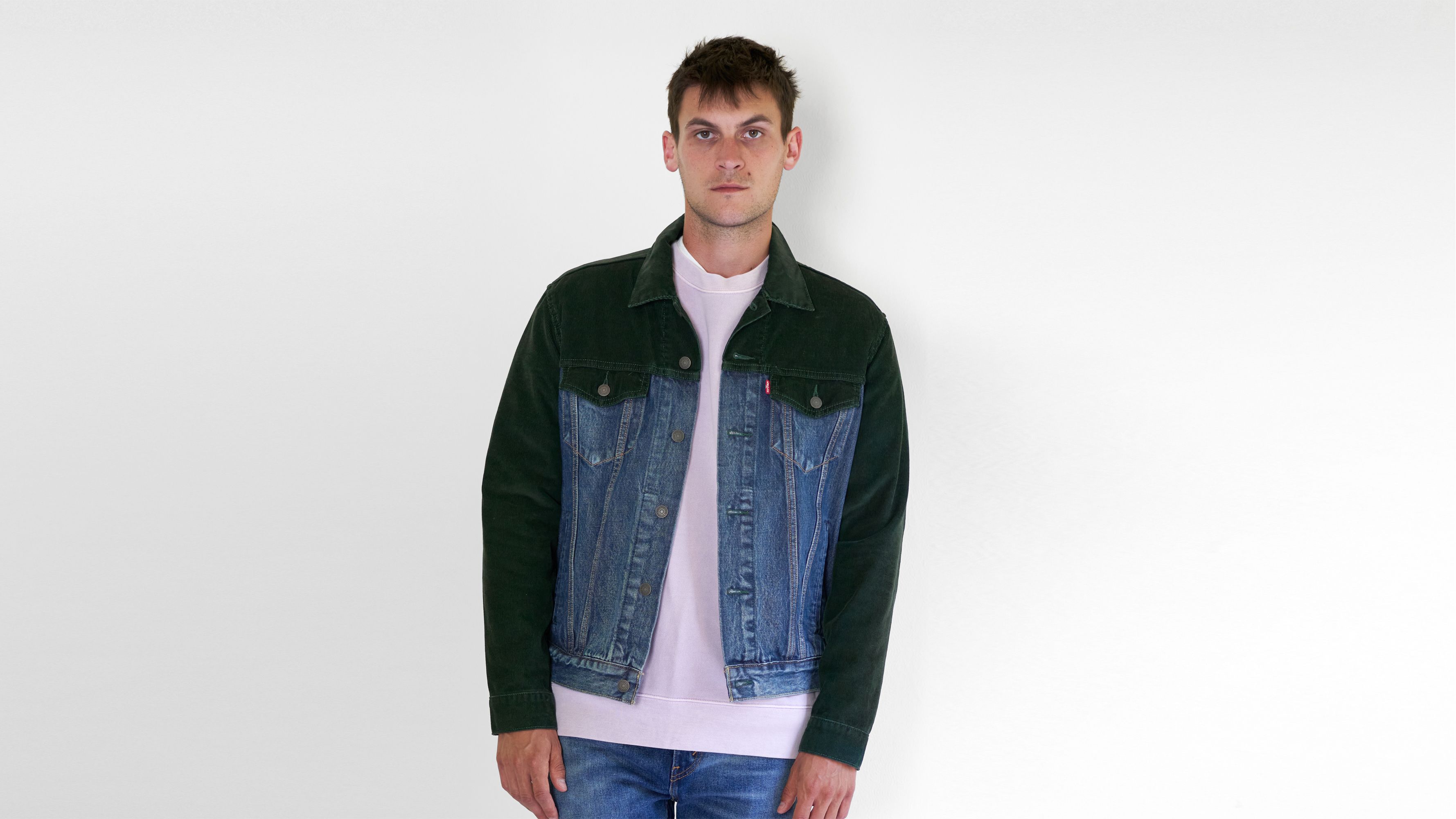 levi's green trucker jacket