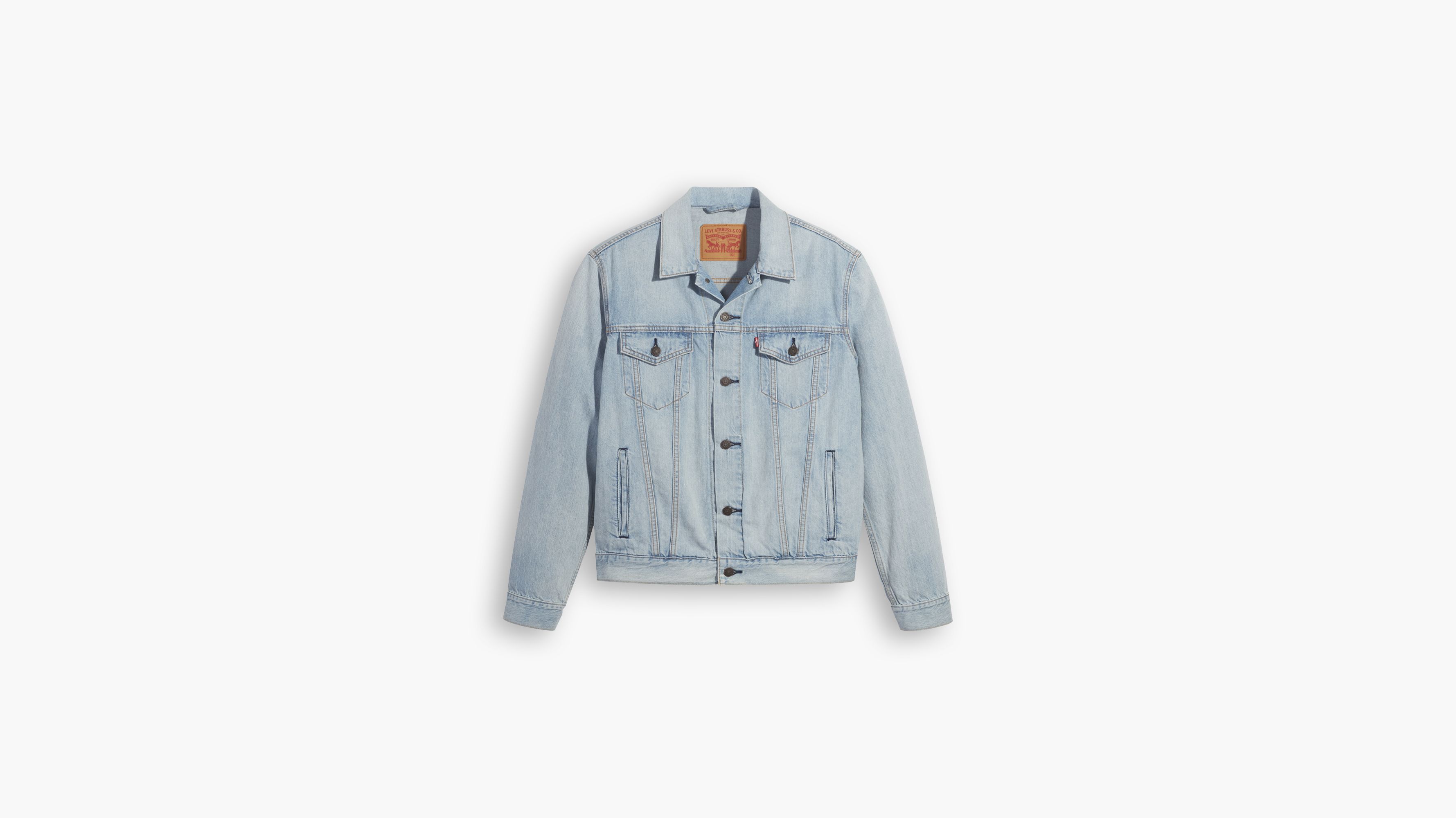 levis mens white denim jacket