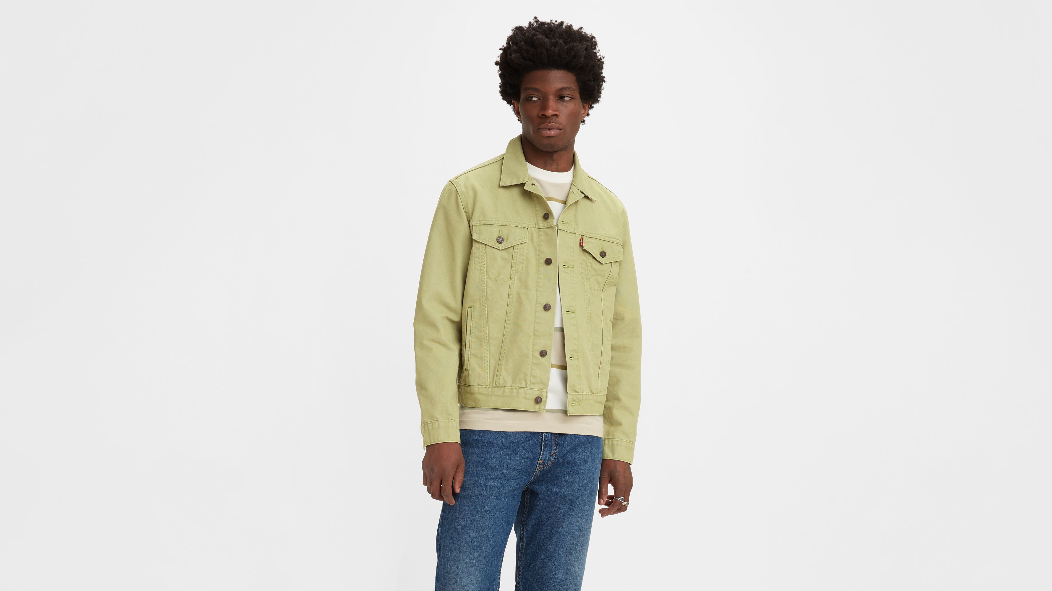 Green levi's trucker outlet jacket