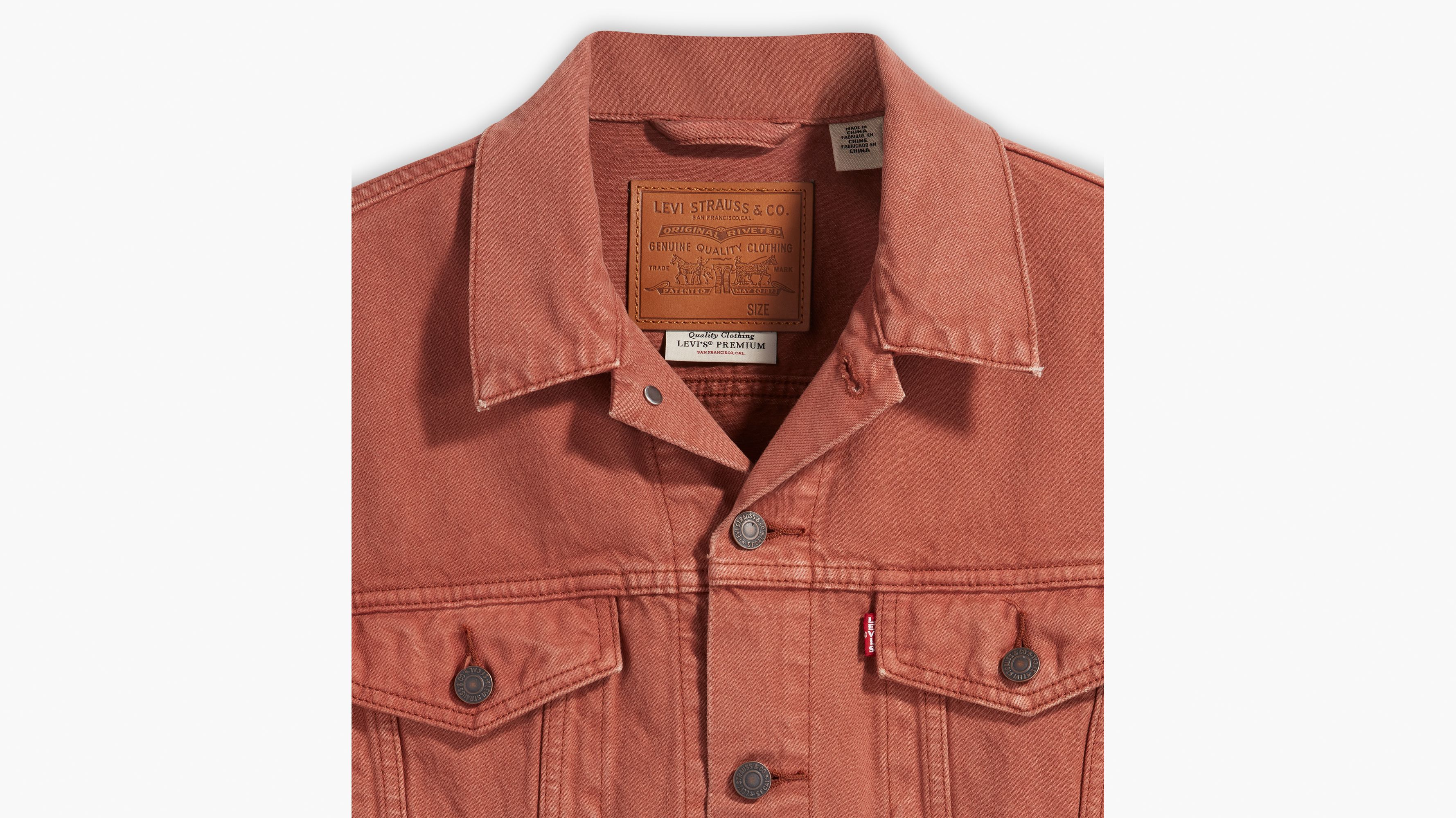 Levis denim deals jacket brown